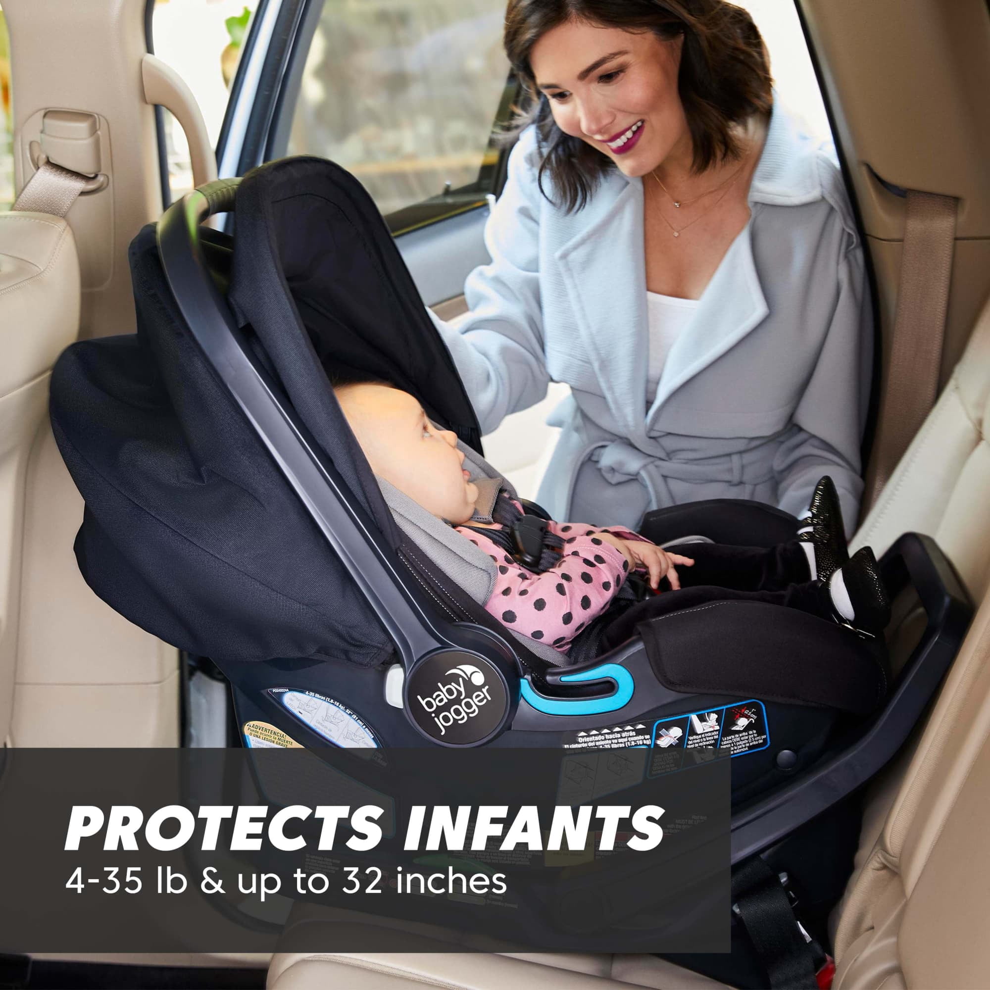 Baby Jogger City GO 2 Infant Car Seat (Slate, 4-35 lb) 5zi6s