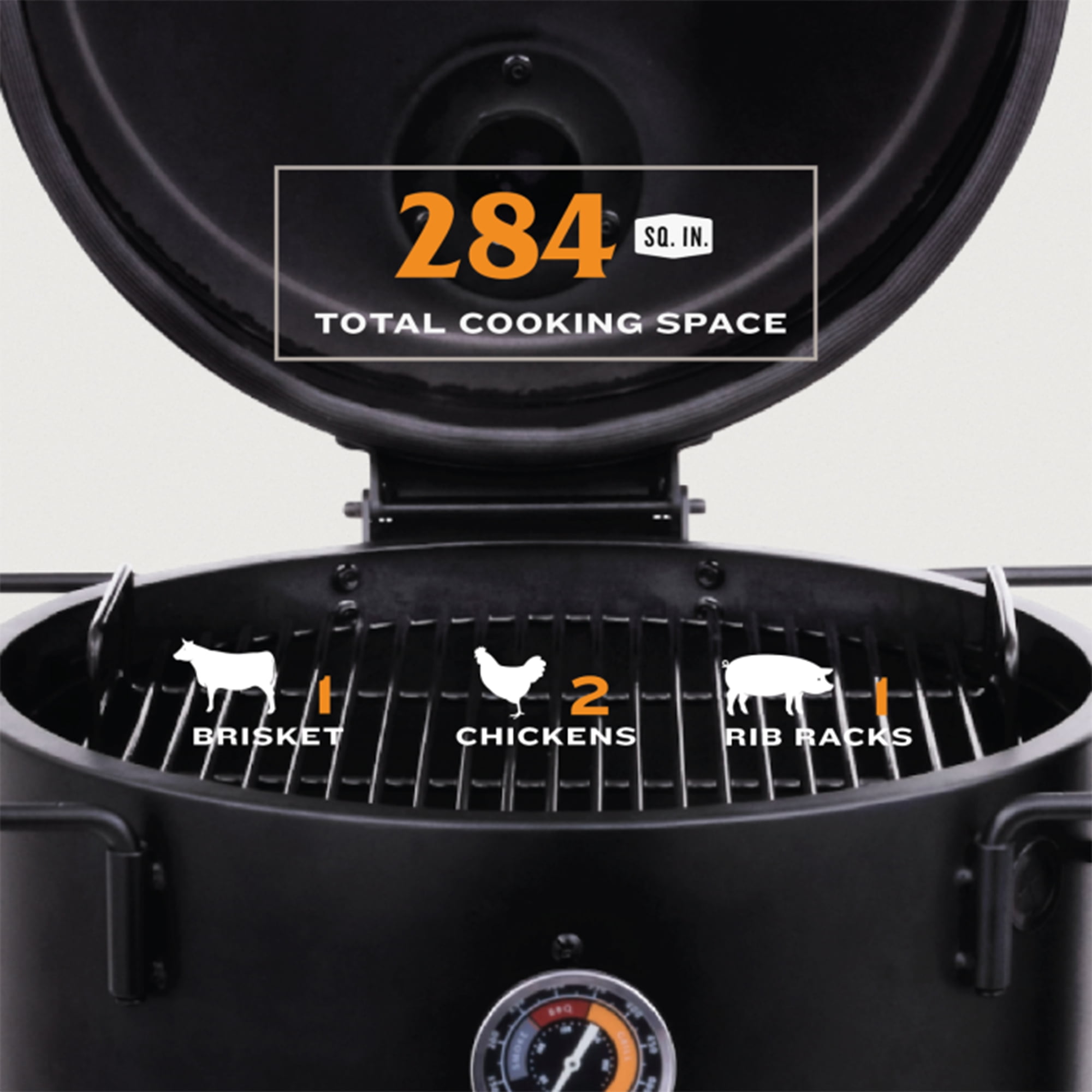 Oklahoma Joe's Bronco Drum Smoker, Heavy-Duty Offset Charcoal Grill with 630 sq in Cooking Surface (Black, 136.6 lb) hf4ap