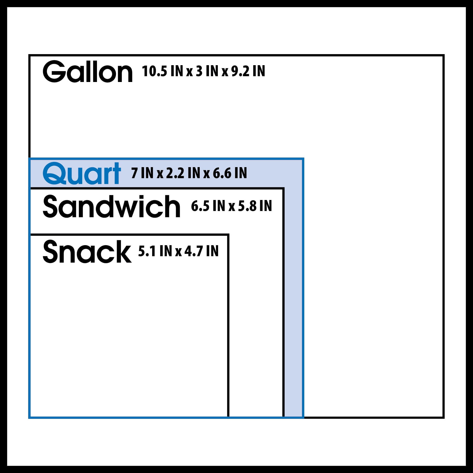 Great Value Freezer Guard Slider Zipper Bags, Quart Size, Food Storage (Clear, 300 Count) 0orp3