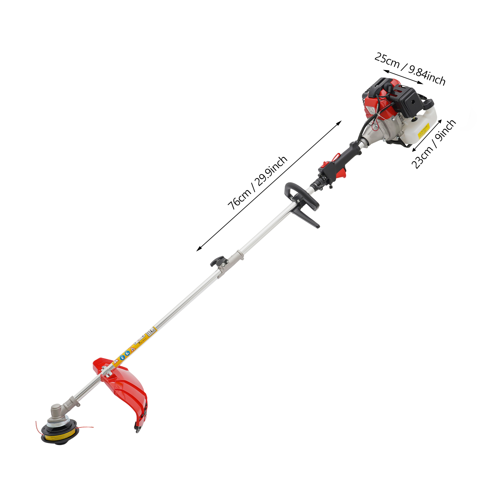 Peakora 52cc Gas Powered String Trimmer and Hedge Trimmer Multi-Tool System (Clear, 0.9qt) pu07p