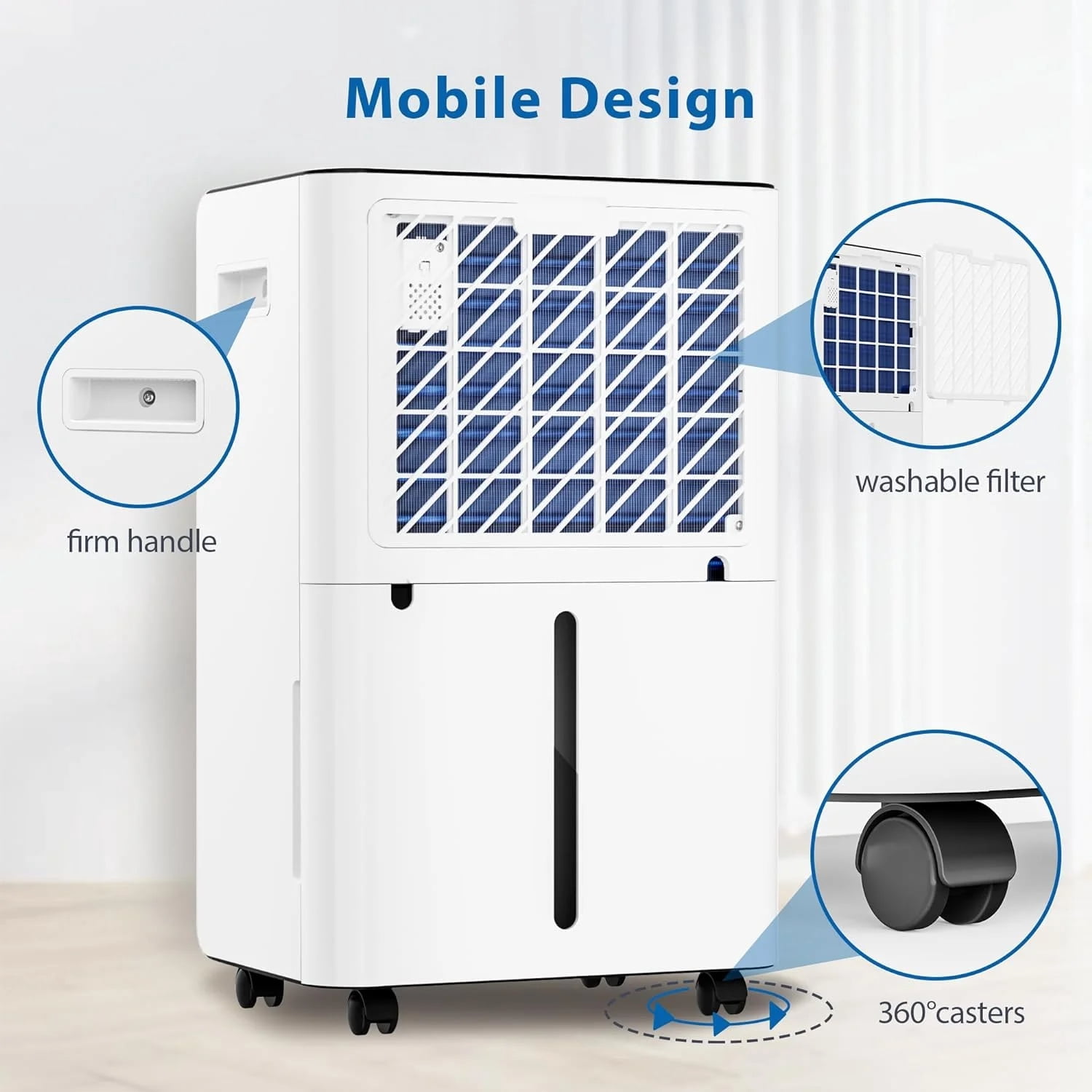 Aeitto 50 Pint Dehumidifier for Large Rooms up to 4500 sq ft (White, 50 pt) gje6r