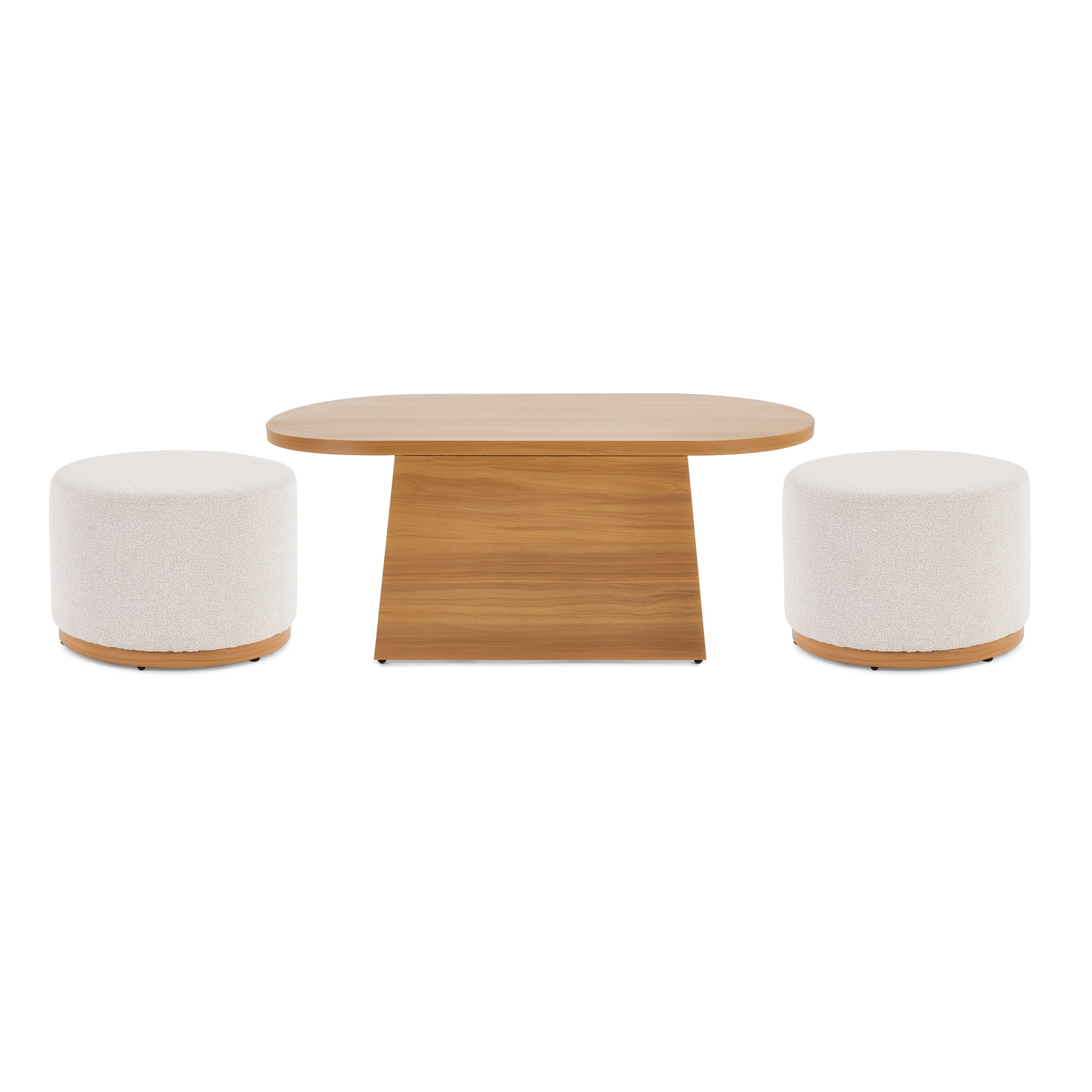 Better Homes & Gardens Juliet Outdoor Sectional Set with Coffee Table and Ottomans (Beige, 7-Piece) aqfrc