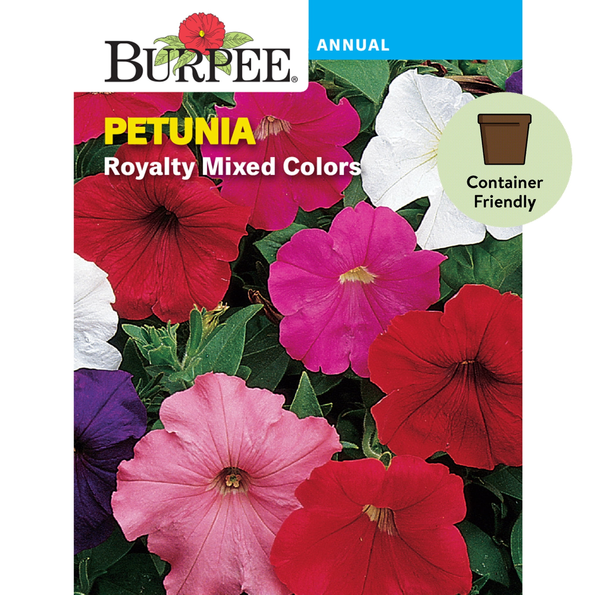 Burpee Royalty Petunia Flower Seeds (Mixed Colors, 1-Pack) ur6pm