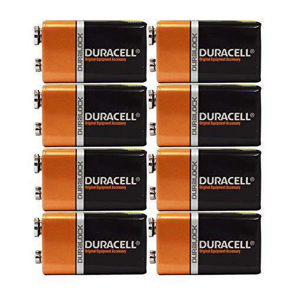 Duracell 9 Volt Alkaline Batteries (Long-lasting Power, 8 Pack) 5kv8e