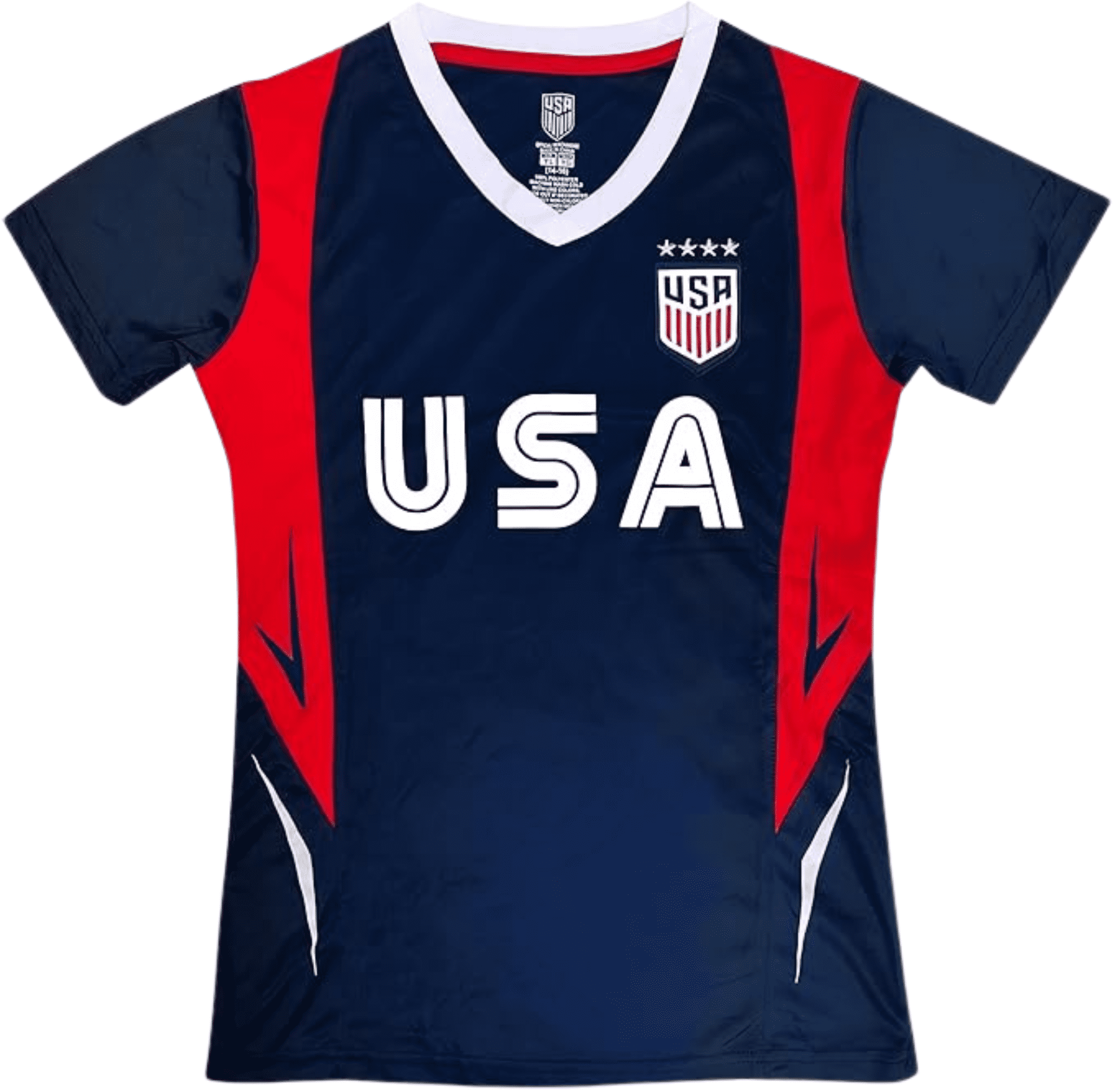 Icon Sports USWNT 4-Star Soccer Jersey (Navy, Youth Extra Small to Adult XL) owhqw