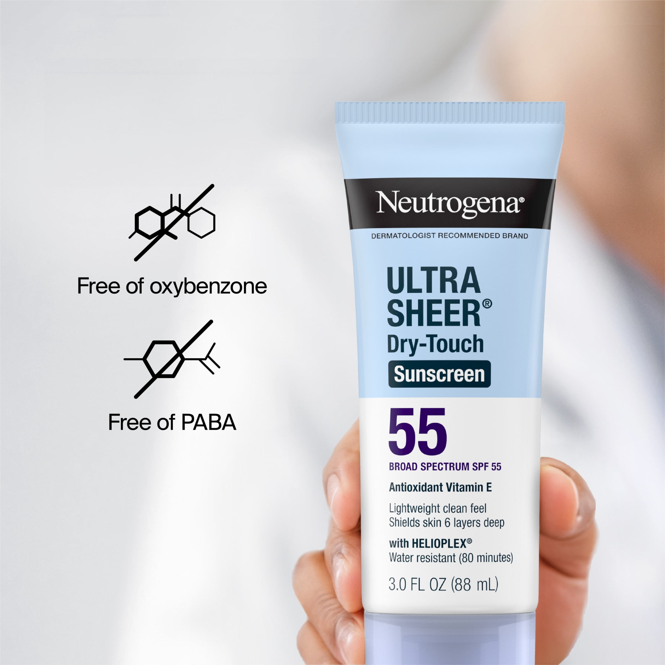 Neutrogena Ultra Sheer Dry-Touch Sunscreen SPF 55 Broad Spectrum Protection (3 fl oz) 11kx9