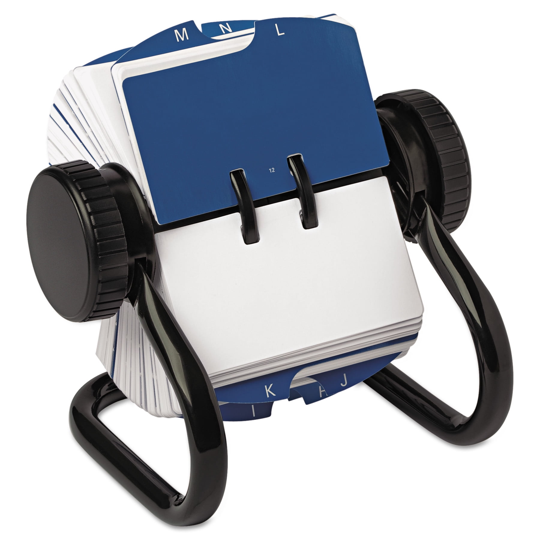 Rolodex Classic Open Rotary Card File, Durable Metal Desktop Organizer (Black, 250 Card Capacity, 1.75 x 3.25 in) t6vld