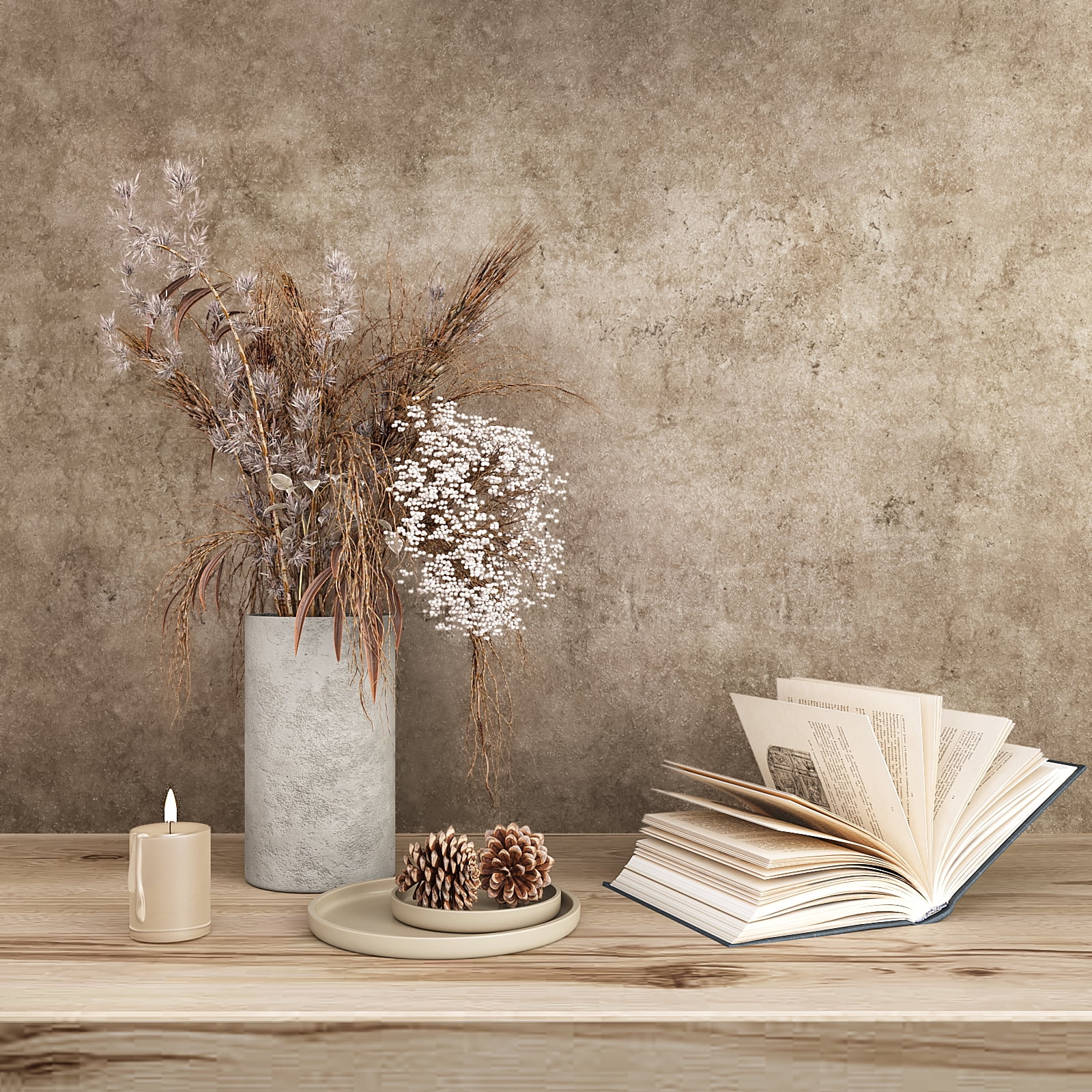 VEELIKE Peel and Stick Wallpaper, Waterproof Industrial Vinyl Contact Paper for Countertop and Furniture (Brown, 15.7 in x 118 in) 6dlni