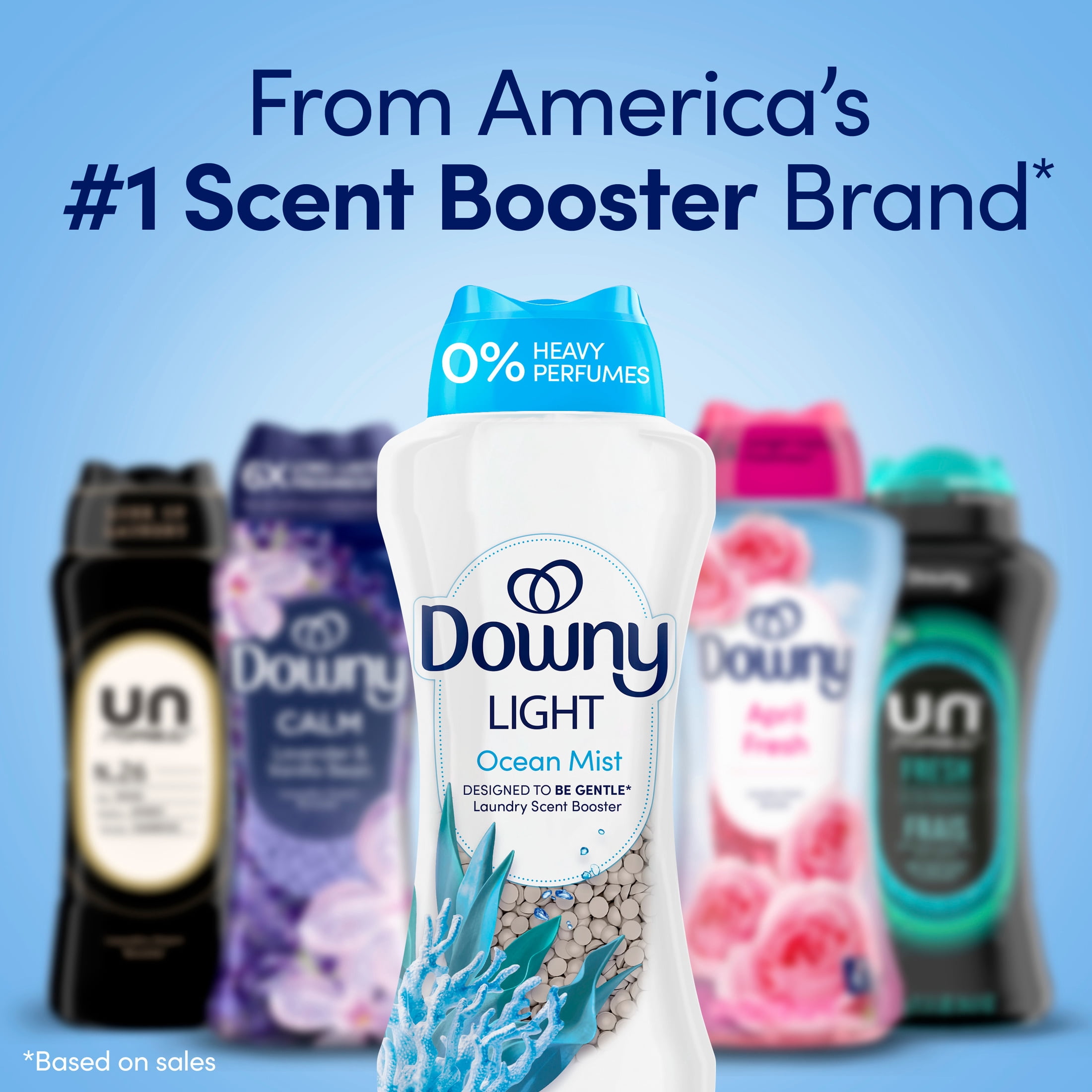 Downy Light In-Wash Scent Booster Beads, Ocean Mist, Long-Lasting Freshness (5.7 oz) 8fue2