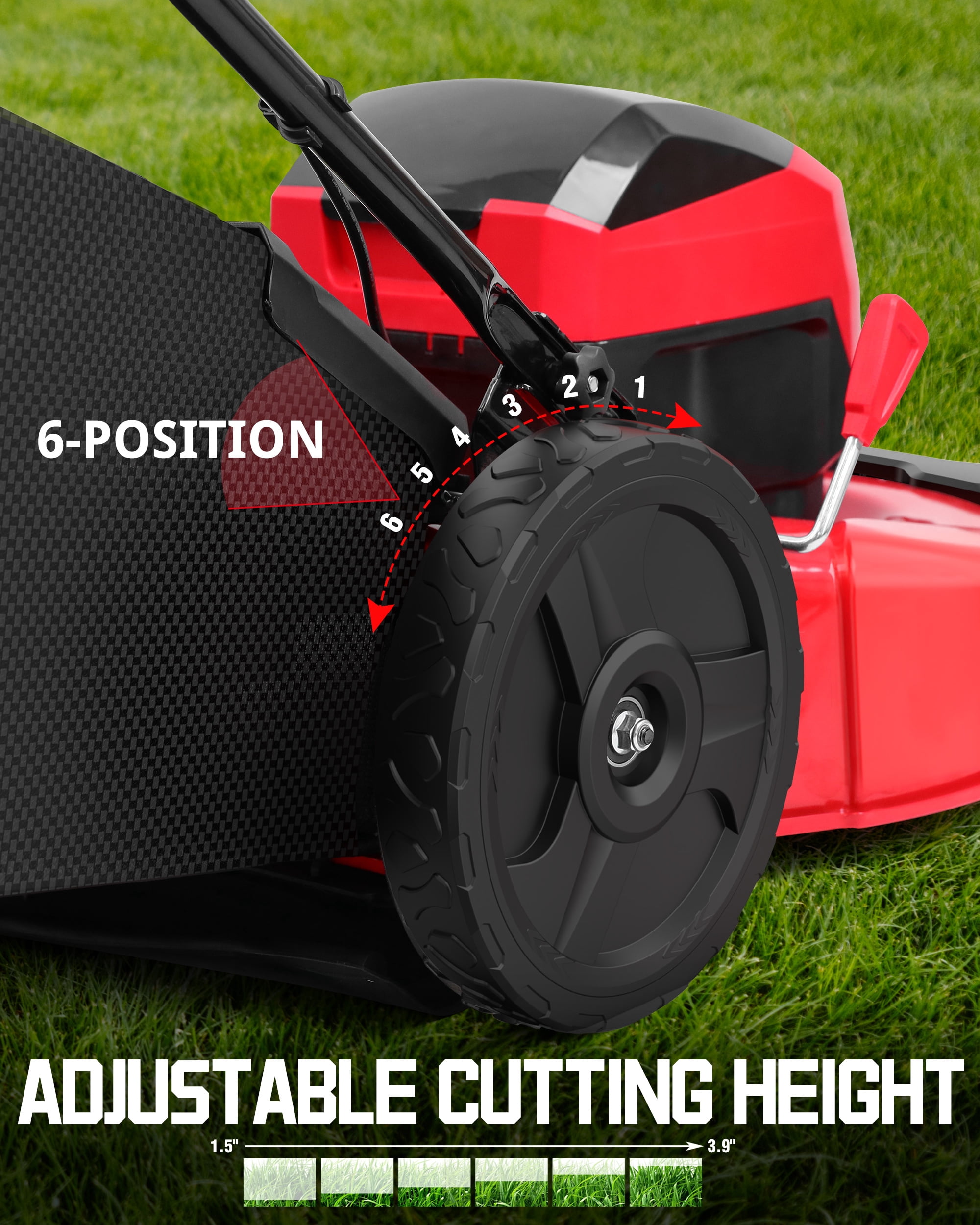 PowerSmart 21 in 40V Brushless Cordless Lawn Mower with Dual 4.0Ah Batteries and Charger (Black, 21 in) gi8bw