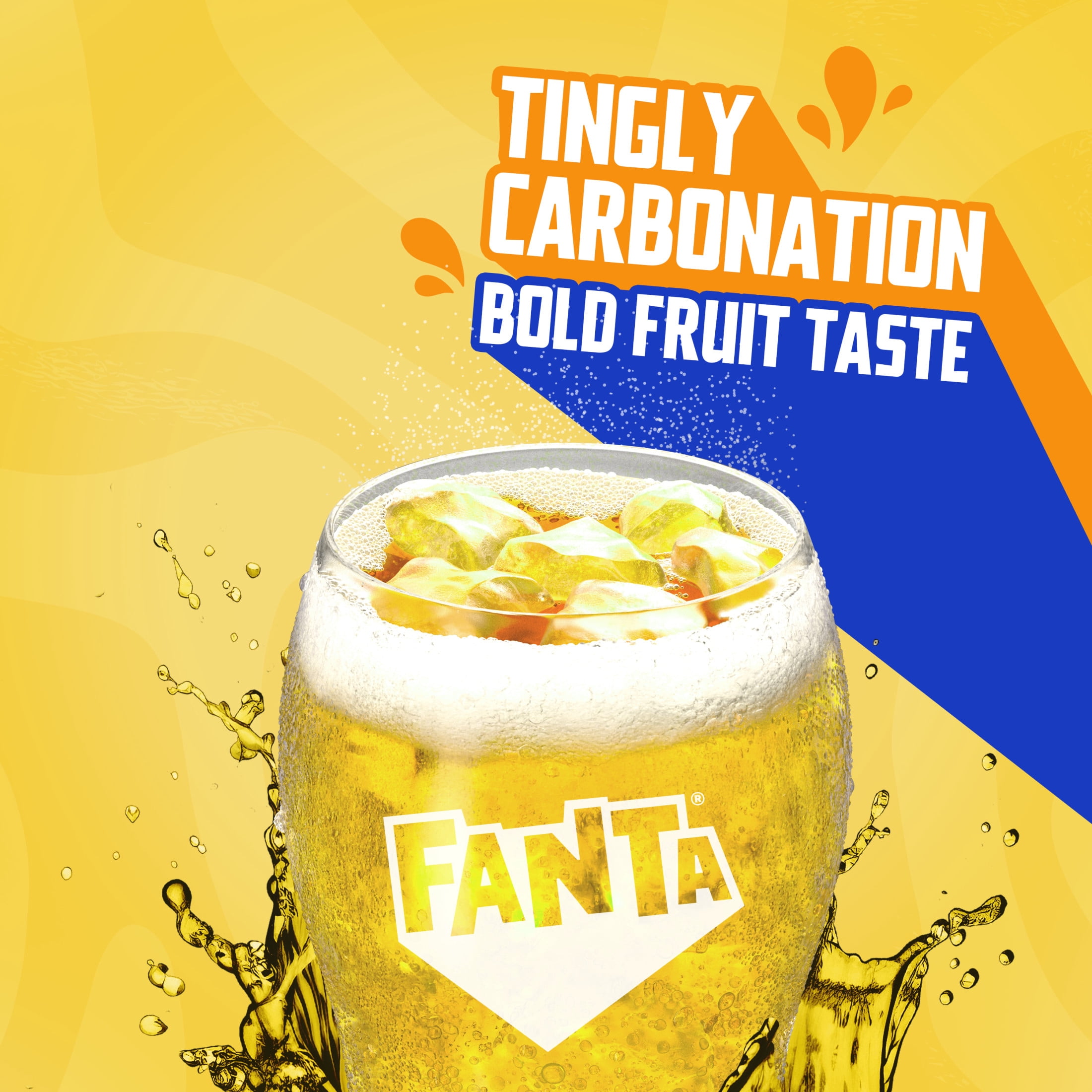 Fanta Pineapple Soda Pop Refreshing Fruit Flavored Soft Drink (Yellow, 12 fl oz, 12 Pack) 2o9fk