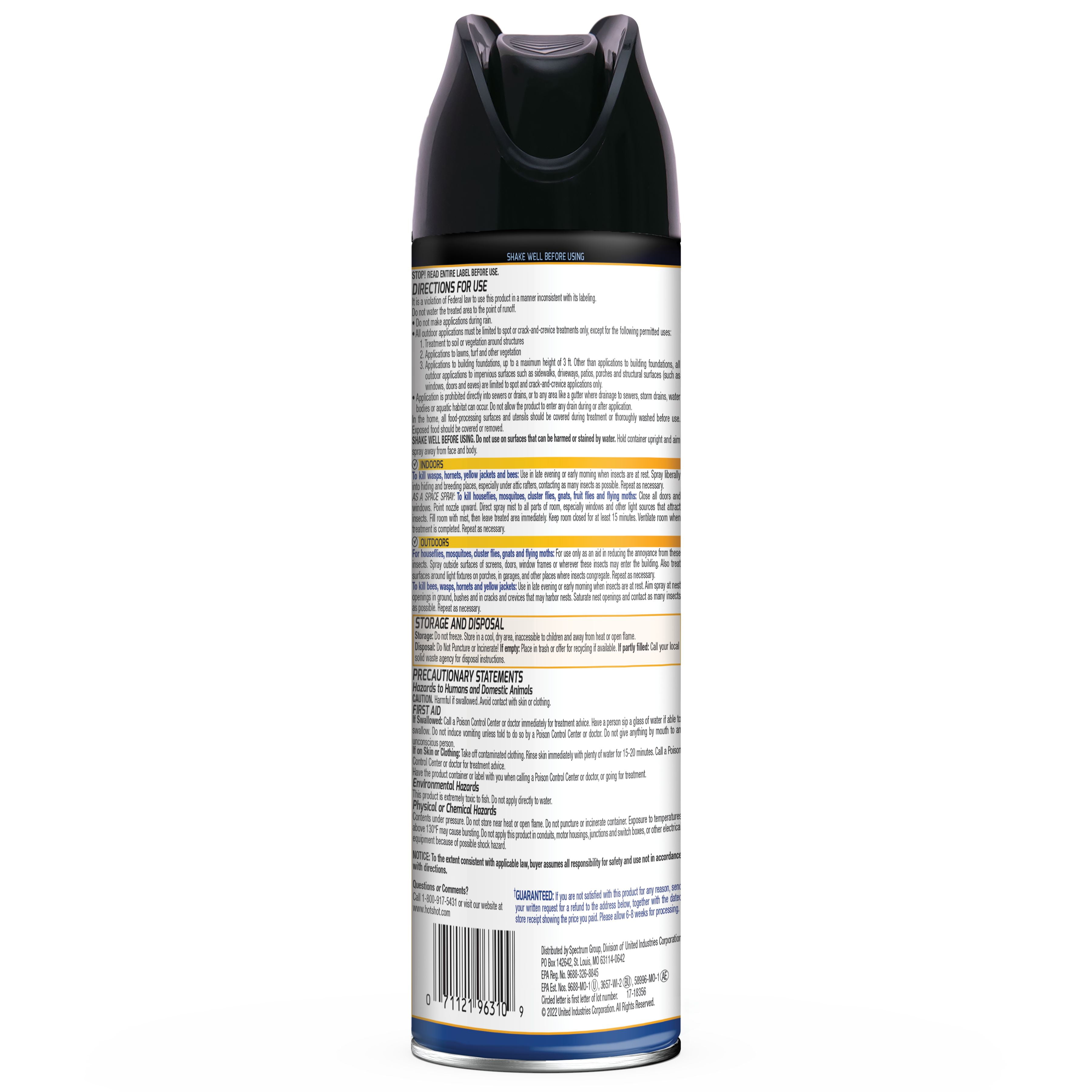Hot Shot Flying Insect Killer Spray, Fast-Acting Indoor and Outdoor Pest Control (Clean Fresh Scent, 15 oz) 1mvlh