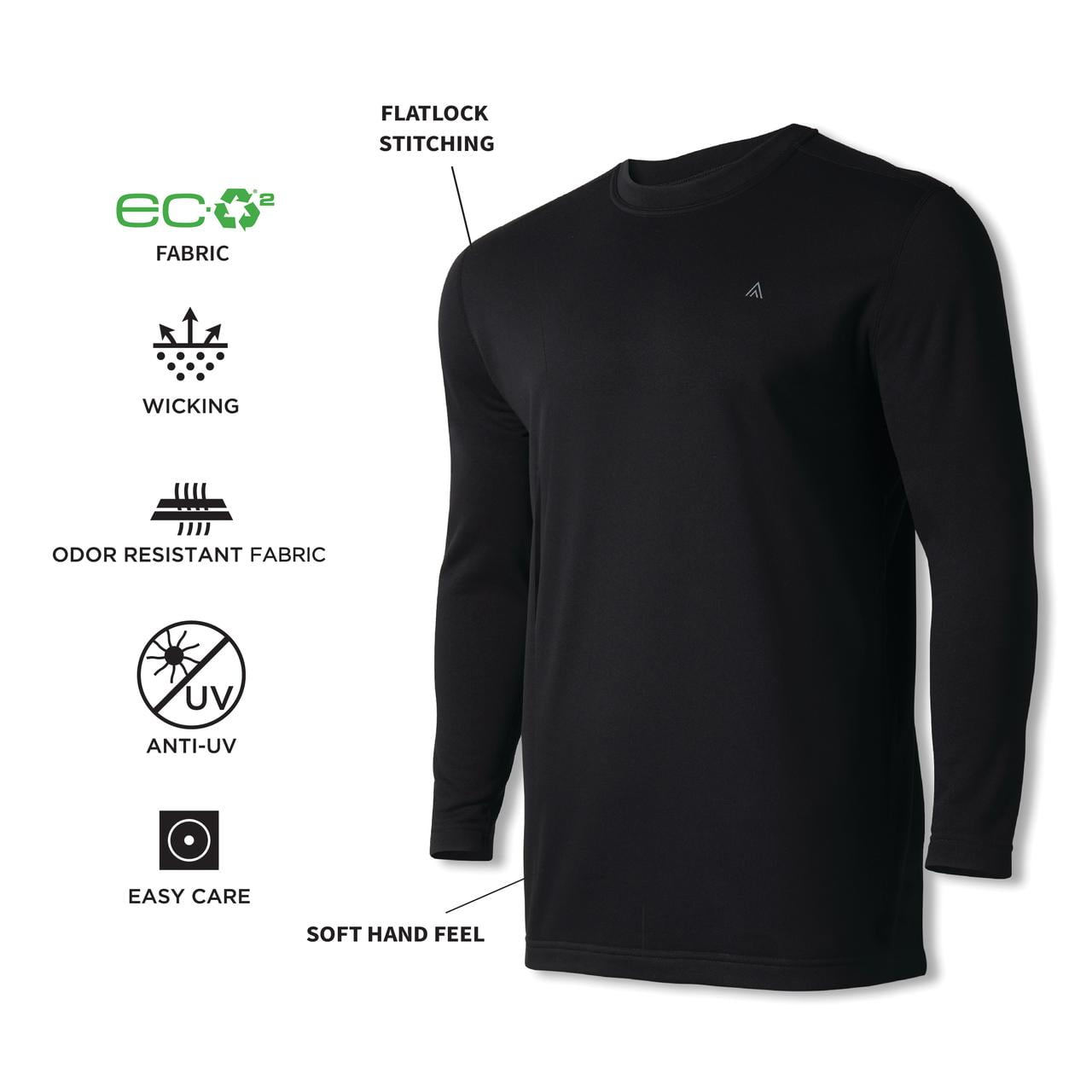 Polar Heat Nanuuq Mens Thermal Base Layer Top (Black, 3XL) 0krp7