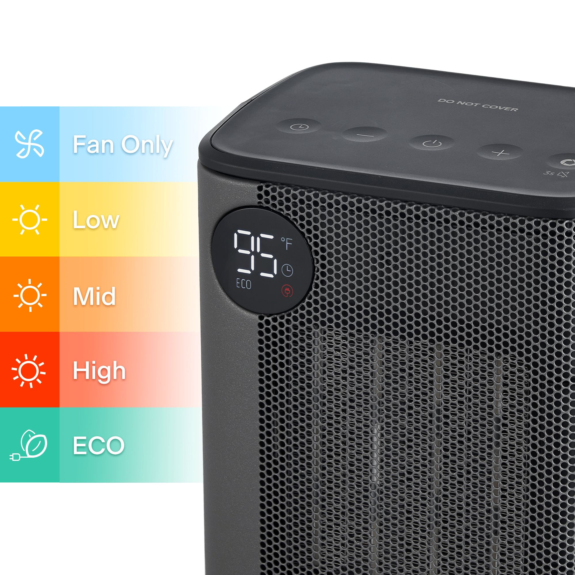 Pelonis Digital Ceramic Space Heater with Remote Control and Adjustable Thermostat (Black, 1500W) a6obi