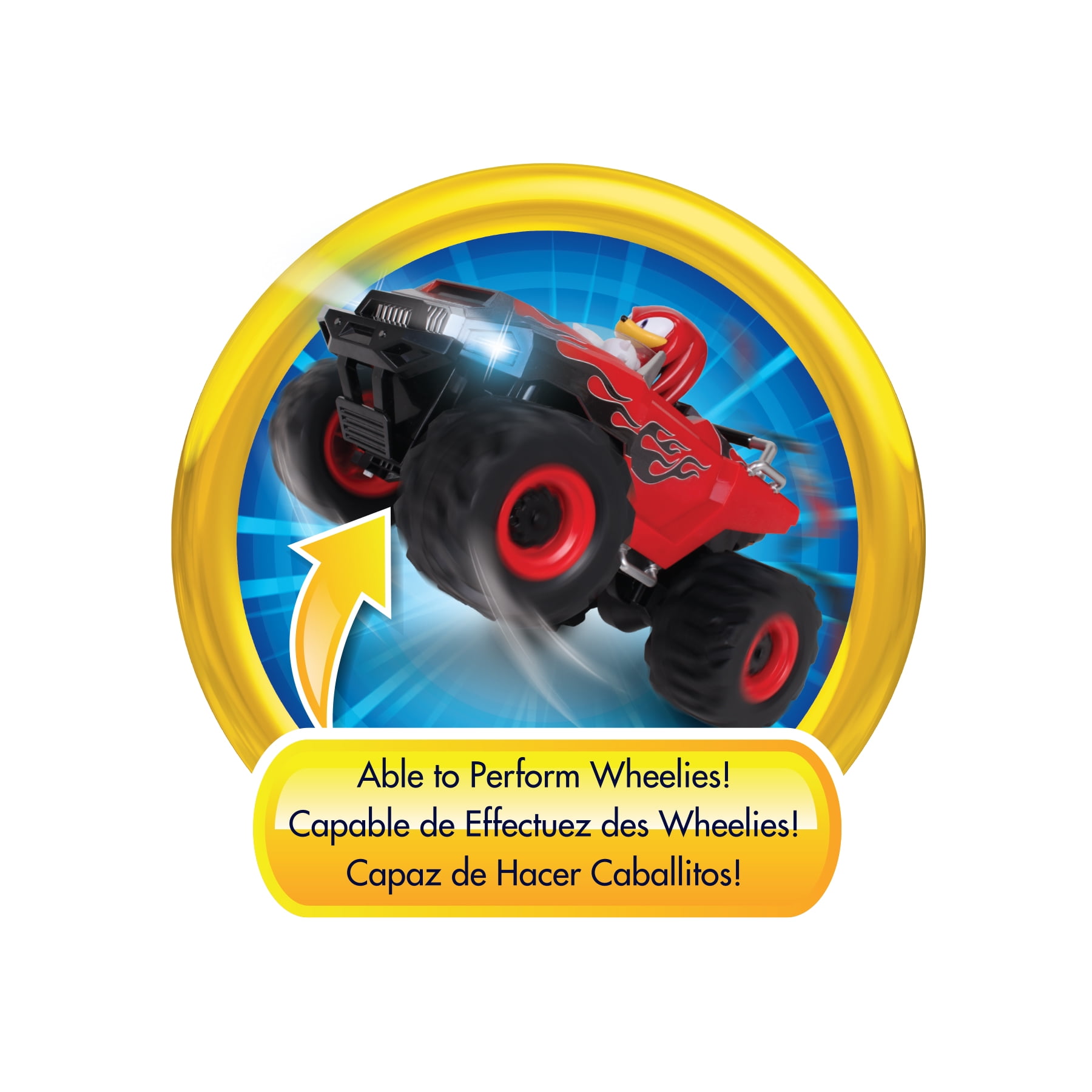 Sonix Sonic Racing CrossWorlds RC Monster Truck (High Performance, Stunt Ready, Red, 10 in) tk0e1