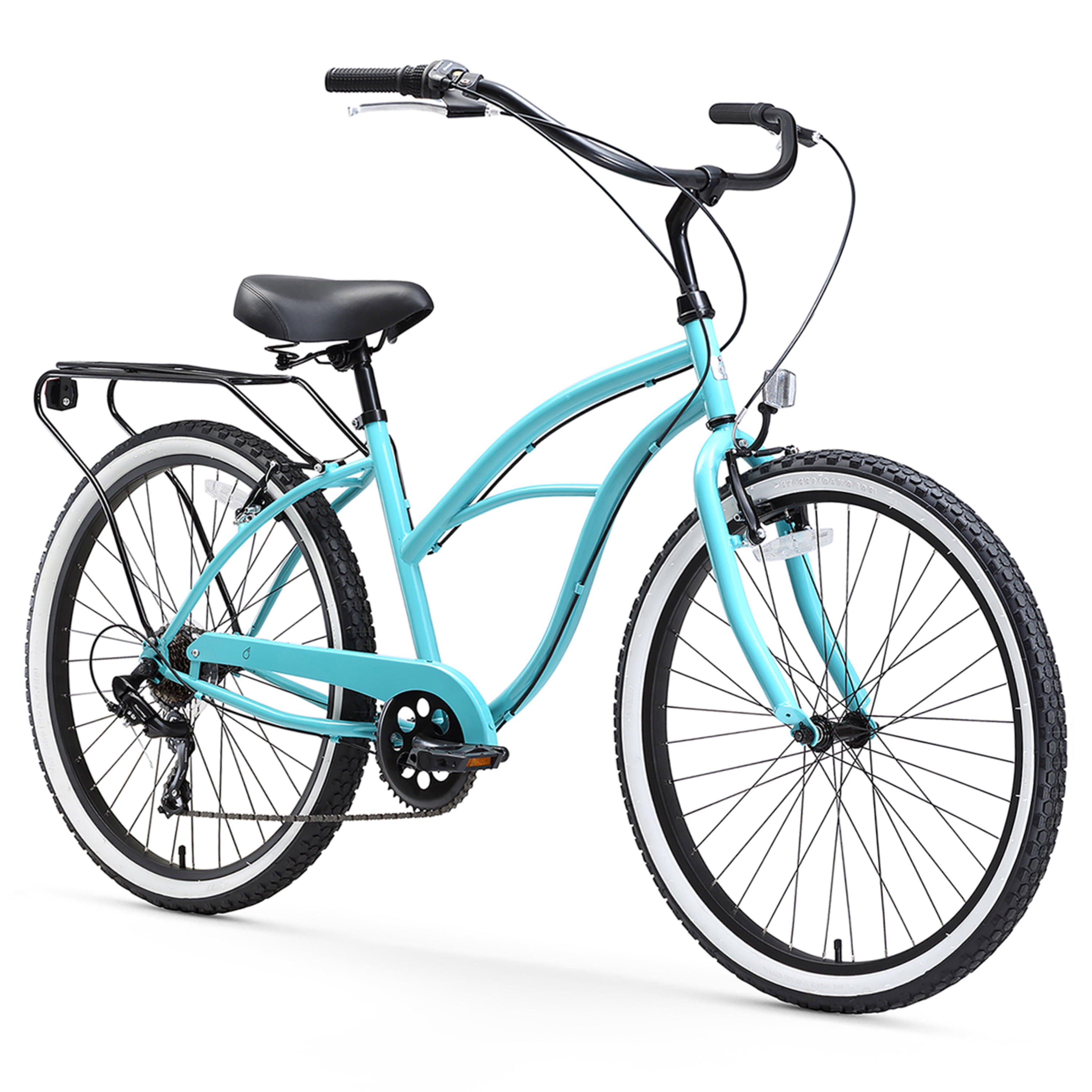 Sixthreezero Around The Block Women's 7-Speed Beach Cruiser Bicycle (Teal, 26 in Wheels) ou7f8