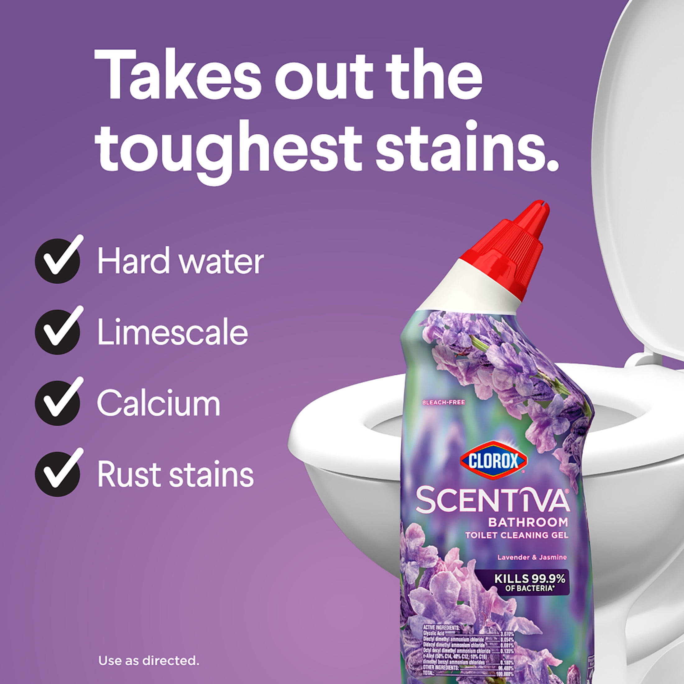 Clorox Scentiva Toilet Bowl Cleaning Gel, Lavender and Jasmine Scent (24 fl oz) drgoe
