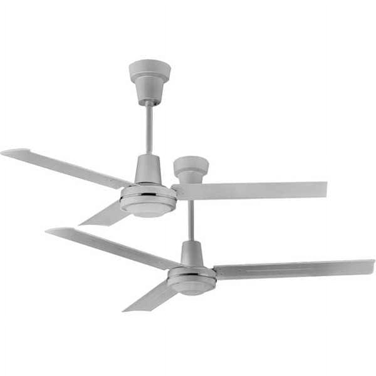QMARK Commercial Ceiling Fan, Industrial Grade Air Circulator, 3-Blade Design, Variable Speed Control (White, 4 ft Blade Diameter) tpcv9