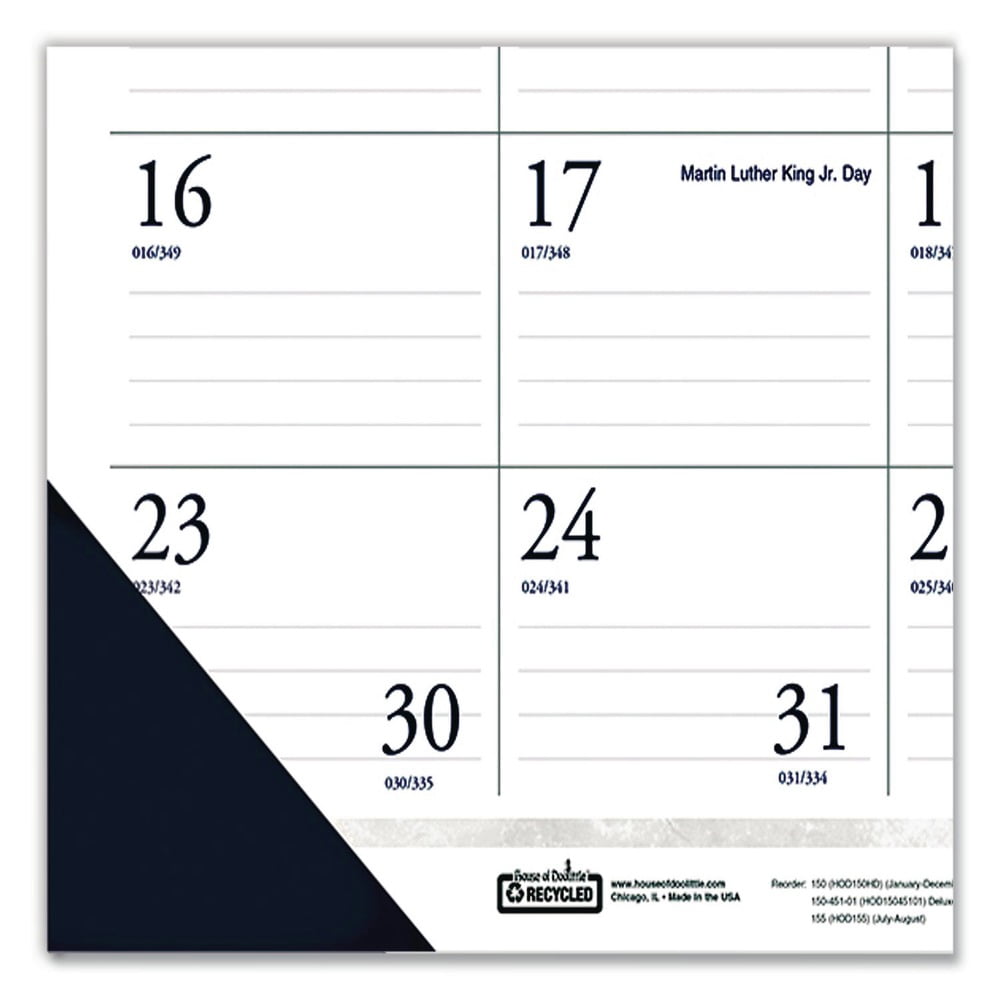 House of Doolittle 14-Month Academic Desk Pad Calendar, Recycled Paper, Professional Planning (White, 22 in. x 17 in.) r52dq