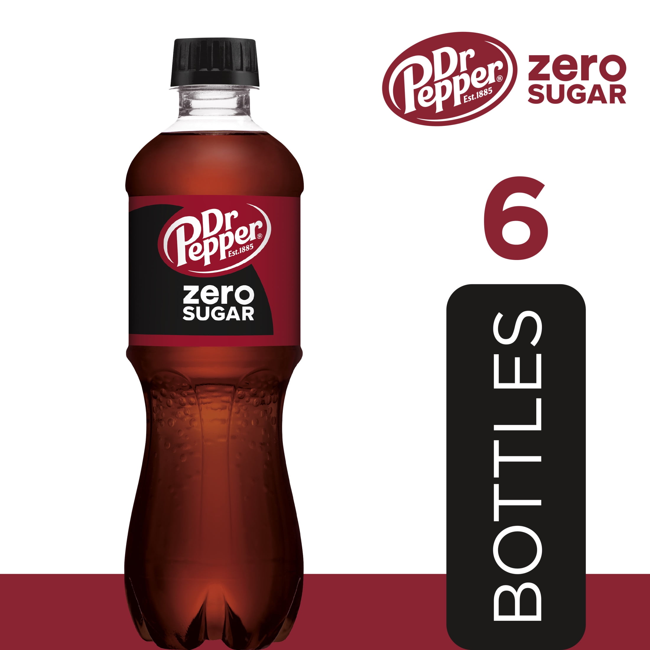 Dr. Pepper Zero Sugar Soda, Refreshing Carbonated Beverage (16.9 fl oz, 6 Pack) 5ugde