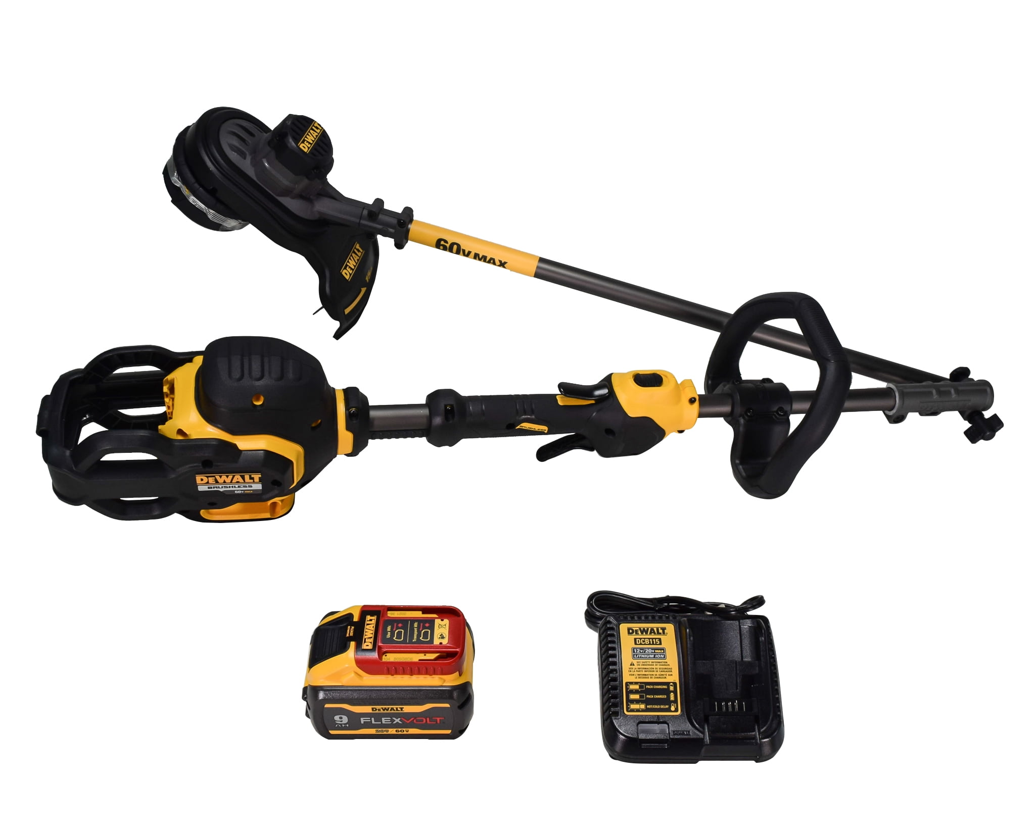 DEWALT FLEXVOLT 60V MAX Cordless String Trimmer Kit (Yellow/Black, 15 in) kp9lq