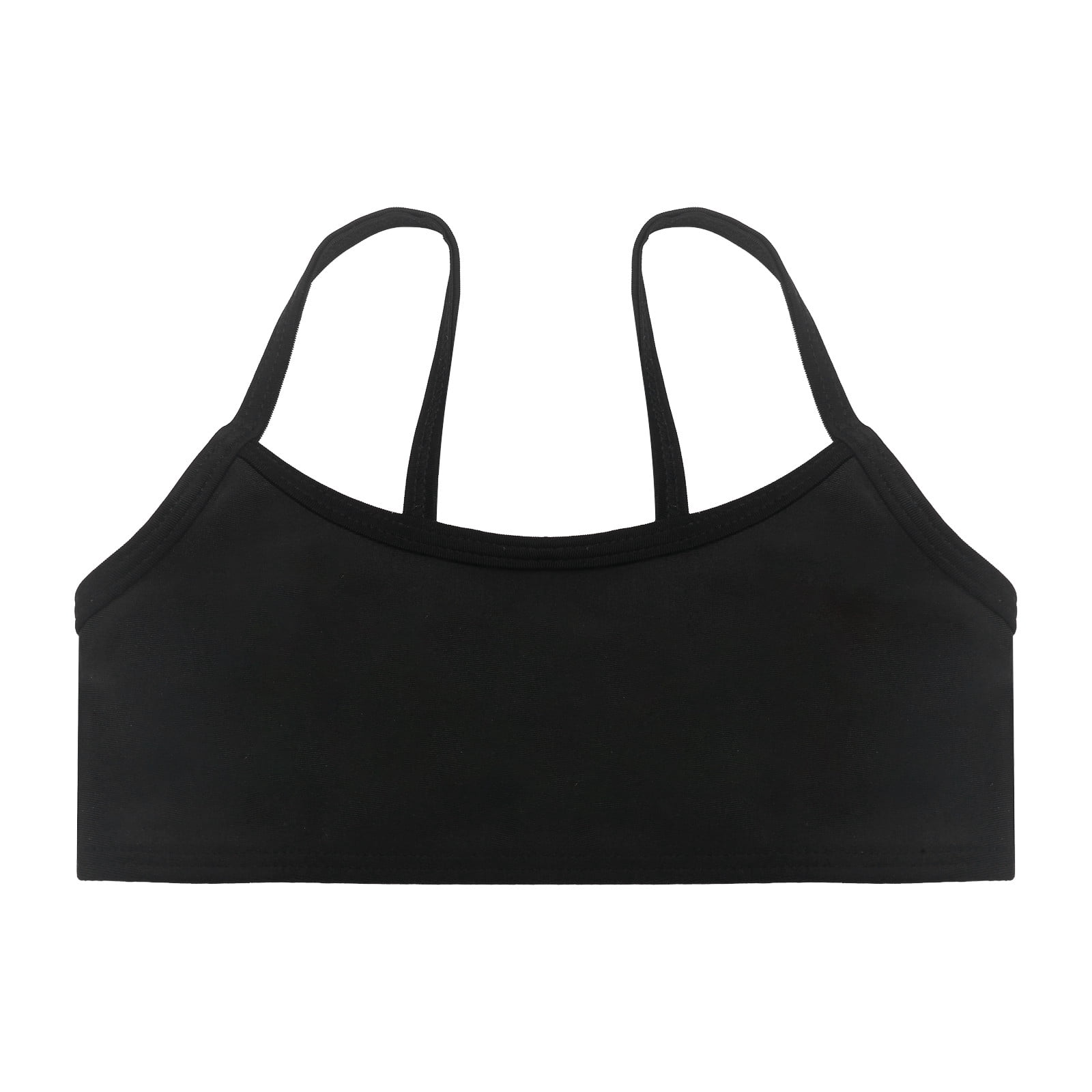 DGMIOCS Girls Bikini Top UPF 50+ Sun Protection Swimwear (Black, Size 4-5) 2thae