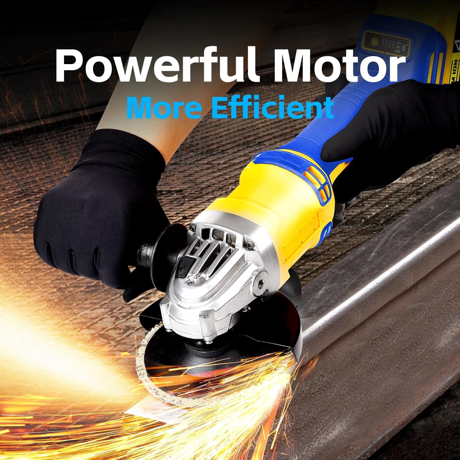 Funnywhale Cordless Angle Grinder for Dewalt 20V Max Battery, Brushless Motor Power Tool for Cutting and Grinding (4.5 in) v3uds