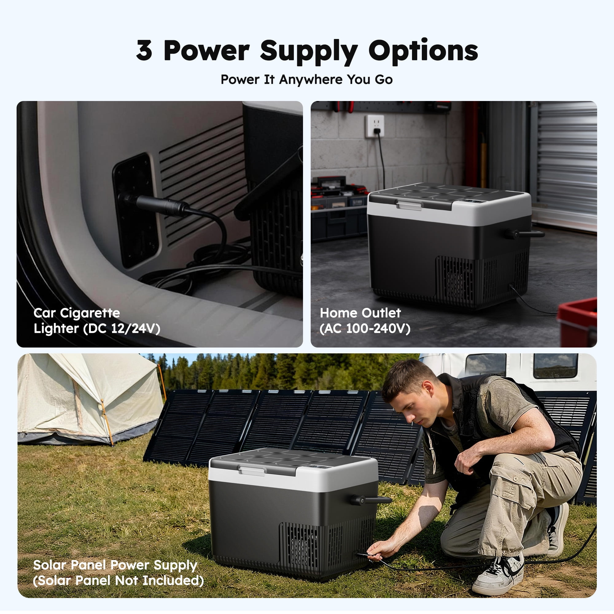 SIMZLIFE 12V Portable Car Refrigerator, Electric Cooler and Freezer for Camping and Travel (Black, 12 qt) 030x1
