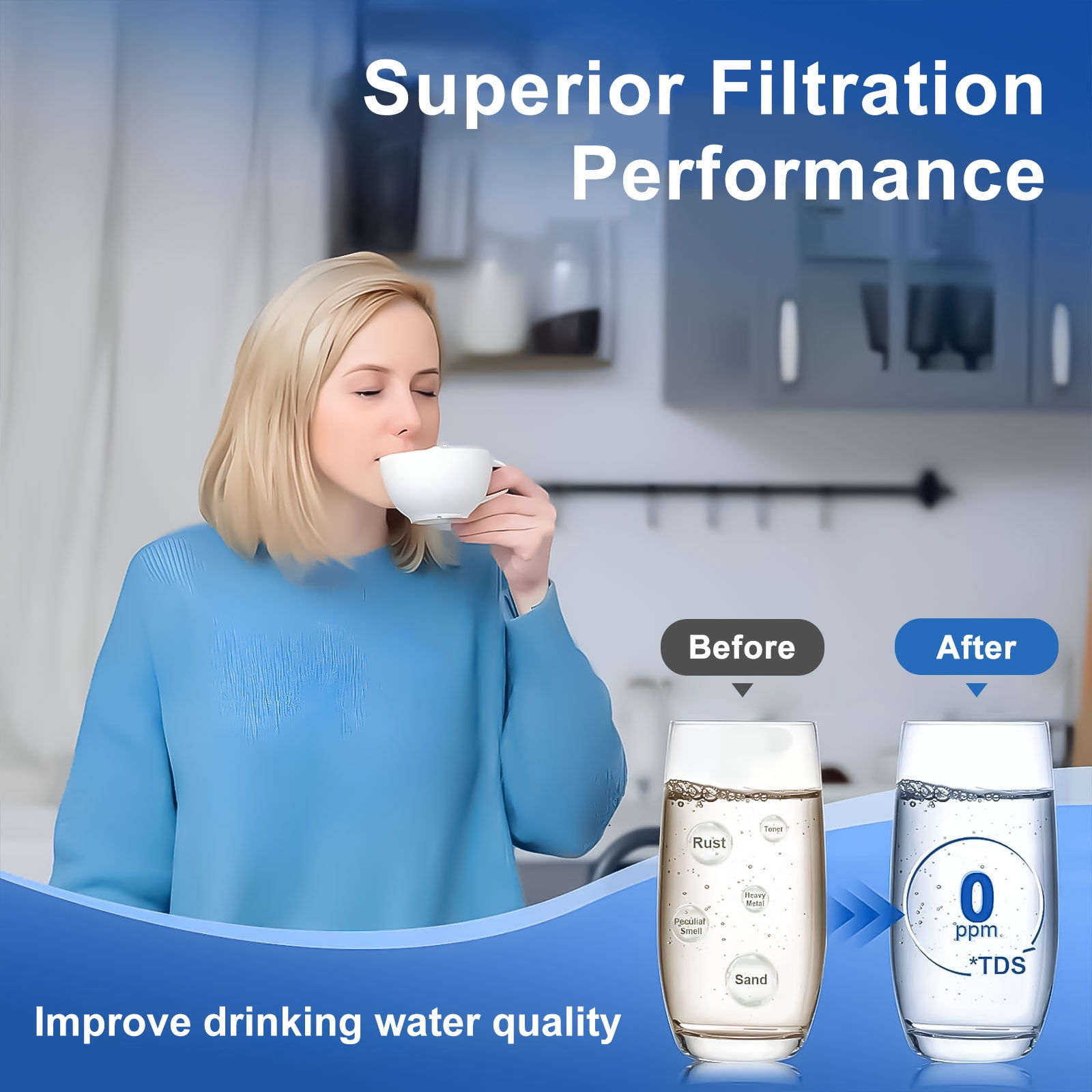 TXFNY Refrigerator Water Filter Replacement for Whirlpool Filter 1 (Compatible with EDR1RXD1, W10295370, 1 Pack) aylmy