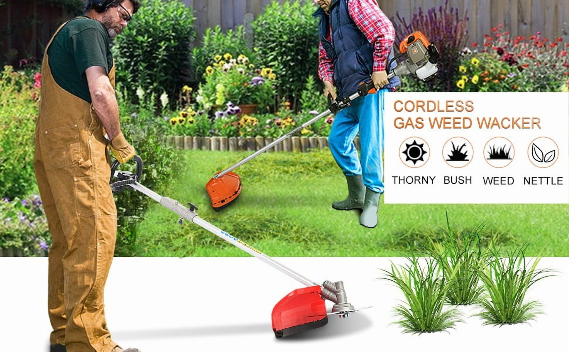 WETS 52cc 2-Stroke Gas Powered Multi-Functional 5-in-1 Garden Tool Set (Orange, 1 Set) 4ncvt
