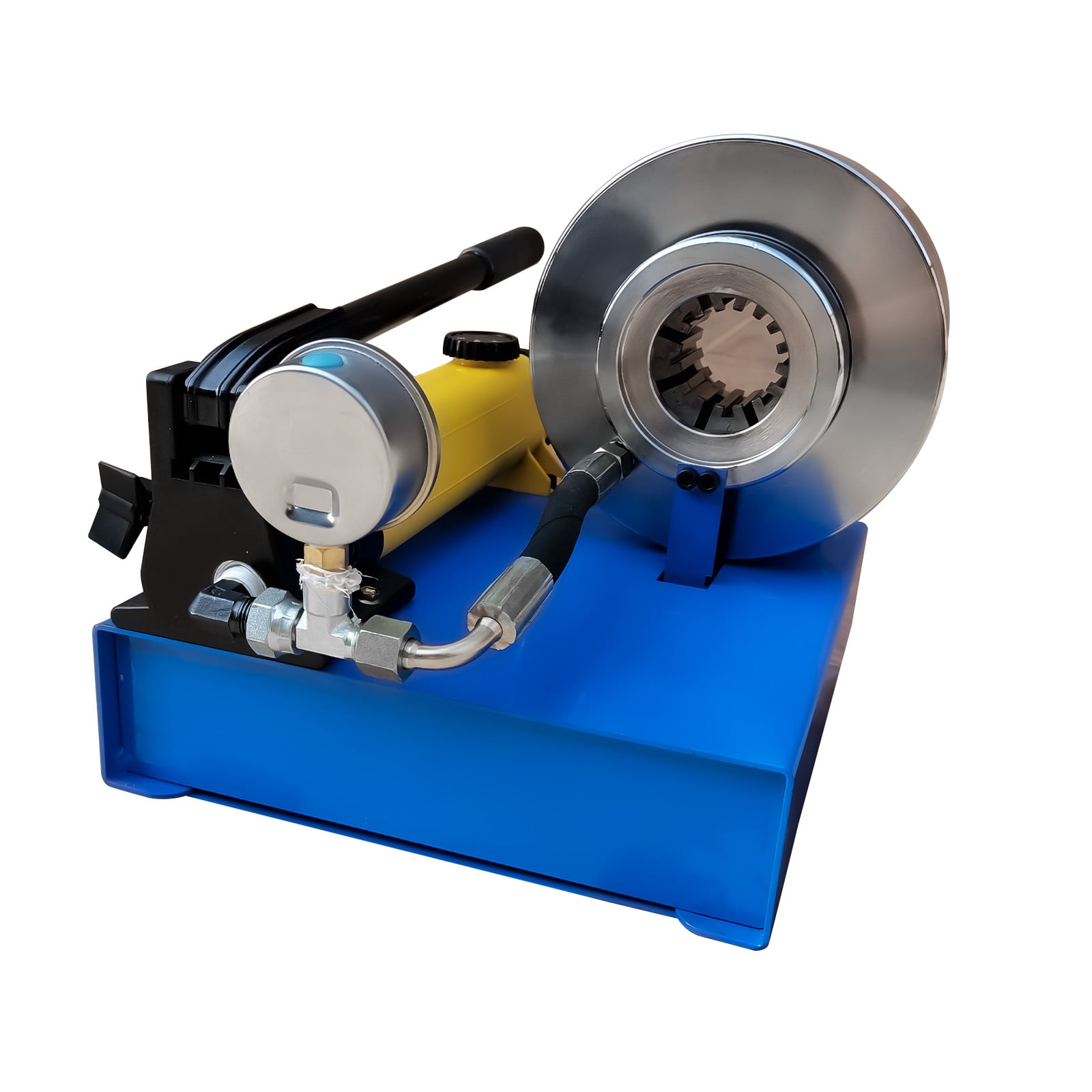 GELUOXI Portable Hydraulic Hose Crimper Machine (Blue, 8 Die Sets) to64g