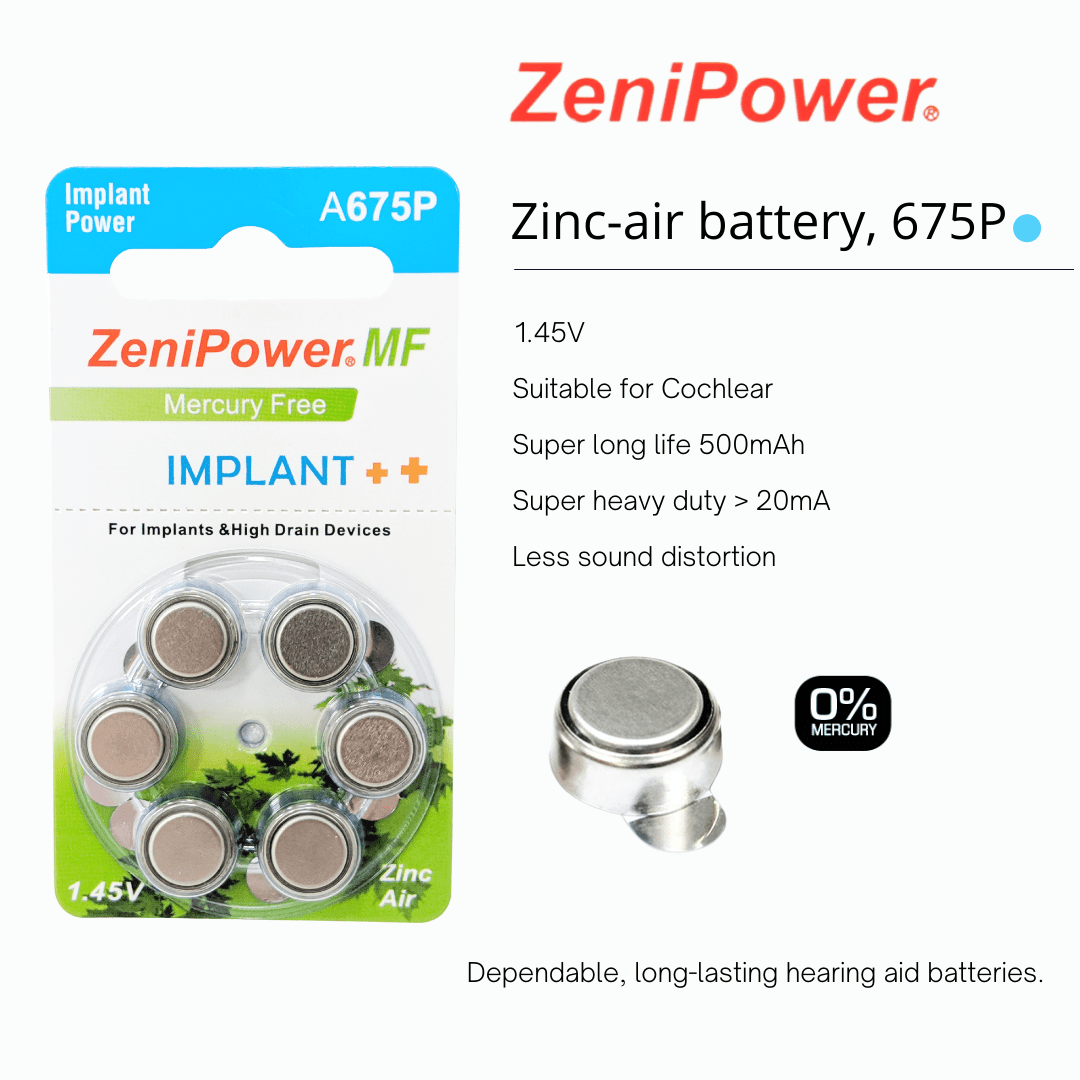 ZeniPower Cochlear Implant Zinc Air Batteries (Size 675, 600 Pack) j0tf0 - Image 6