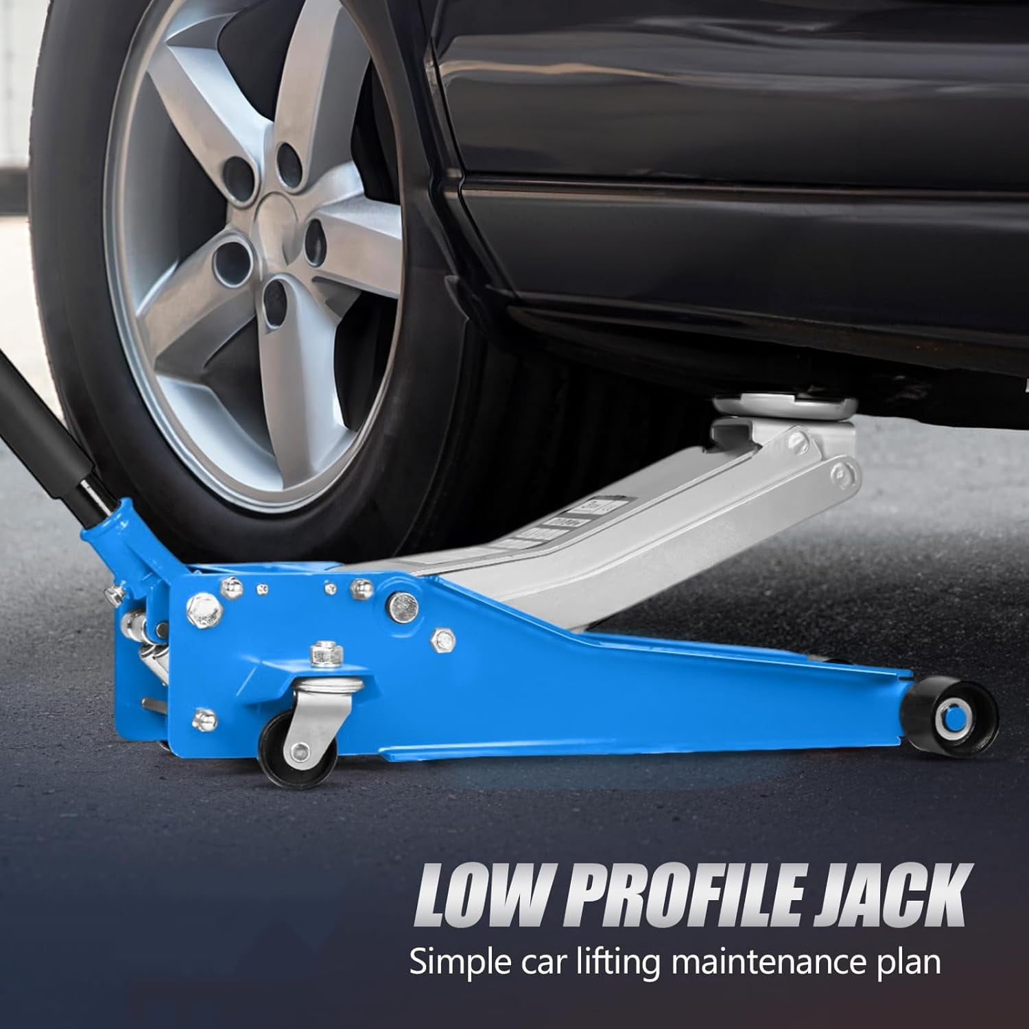 Ktaxon 3 Ton Low Profile Hydraulic Floor Jack for SUVs and Trucks (Blue, 6600 lb Capacity) am1pu