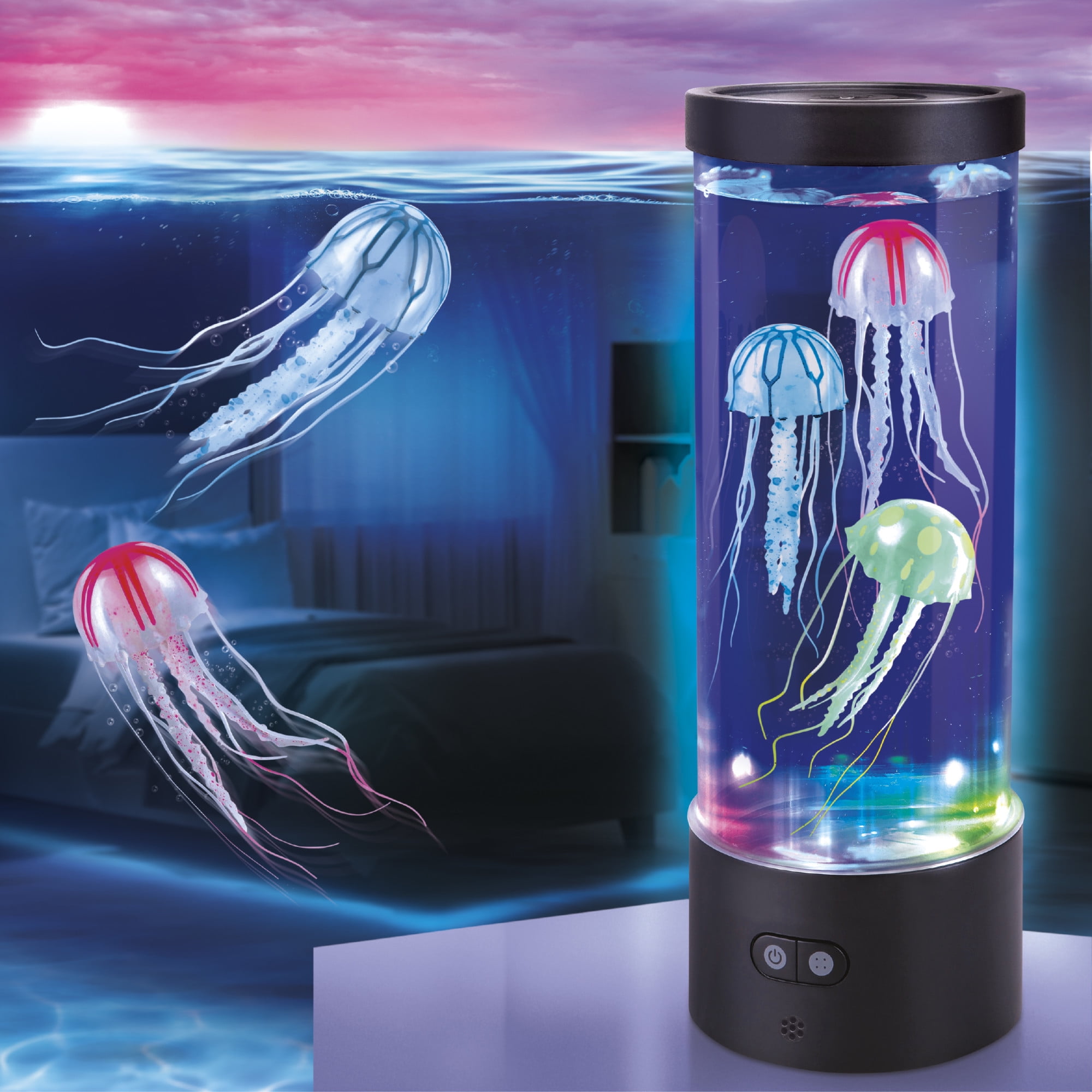 Discovery #Mindblown Jellyfish Aquarium Color-Morphing LED Lamp (Multicolor, 12 in) 8586n