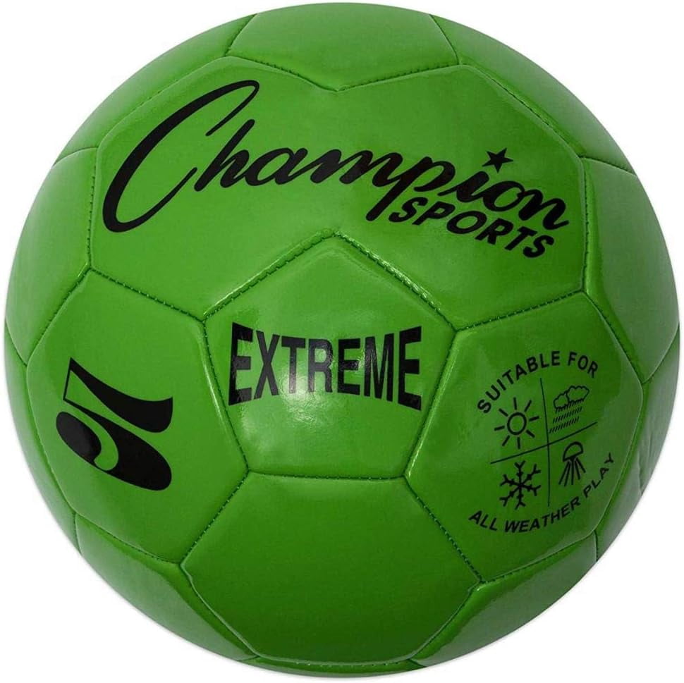 Champion Sports Extreme Series Soccer Ball, Professional Grade Match Ball for Training and League Play (Green, Size 5) ctjsx