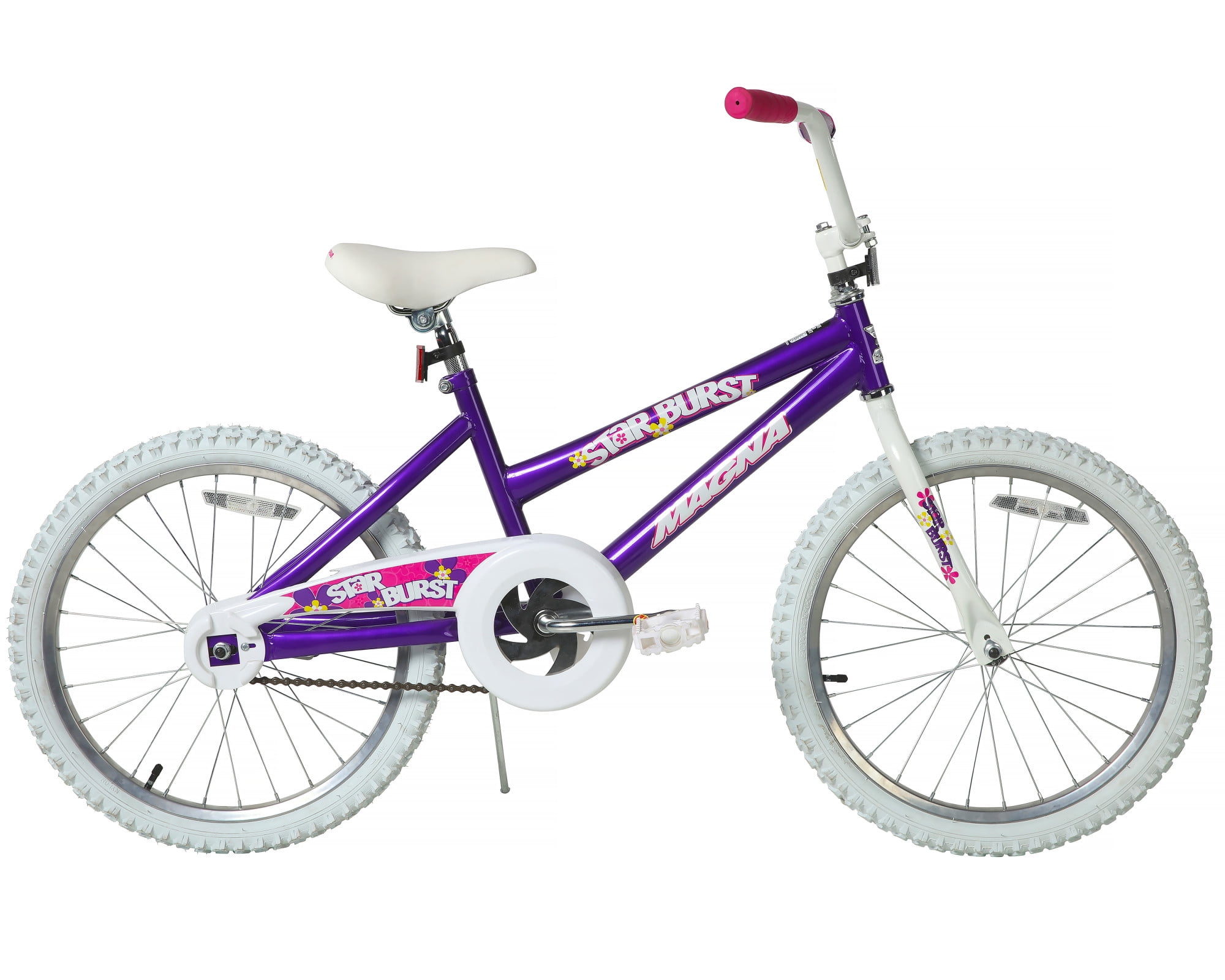 Dynacraft Magna Star Burst Children's Bike, Durable Steel Frame, Pink Glitter Finish (20 in) b0flj