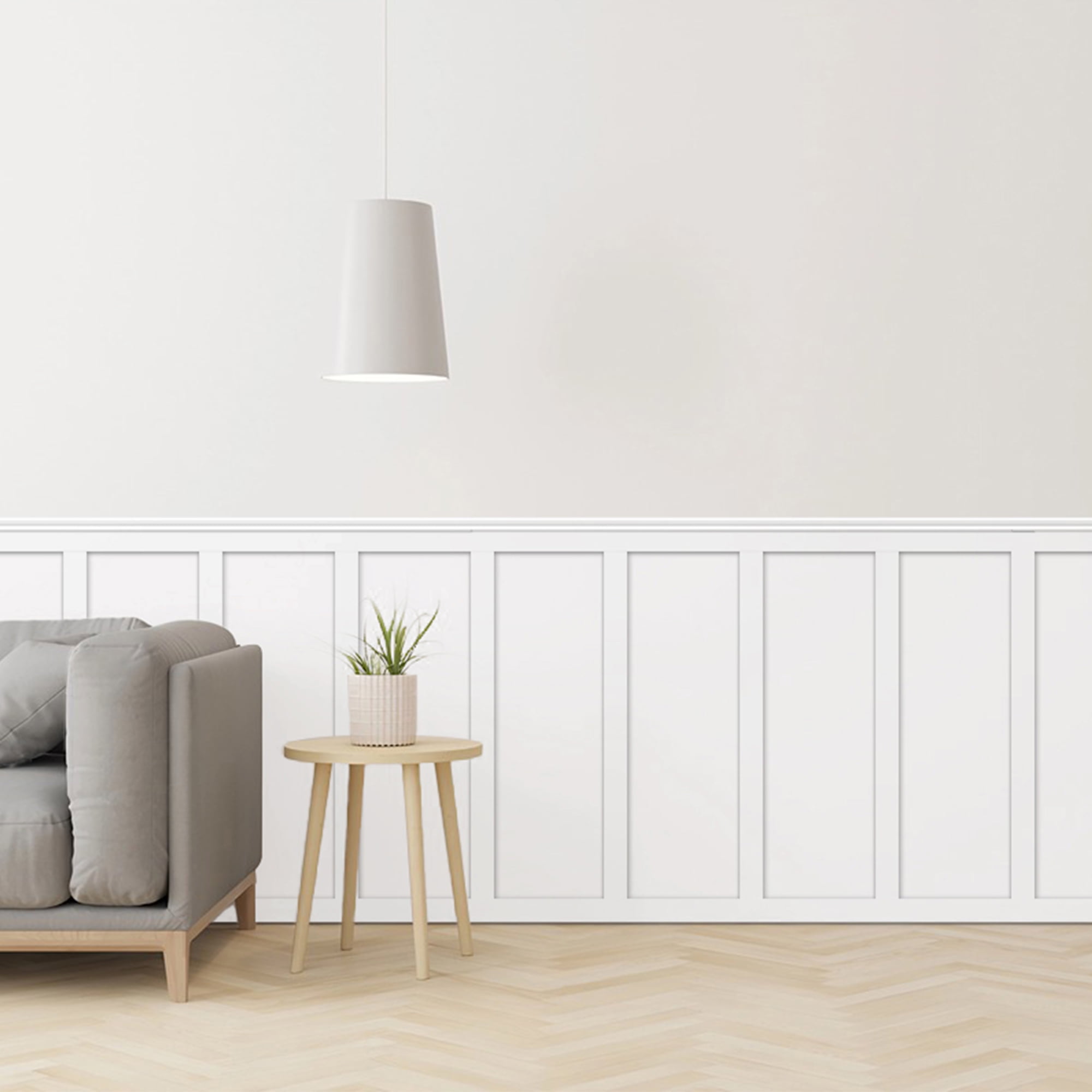 Art3d Paintable Board and Batten Wall Panel Kit, MDF Wainscoting Accent Wall Trim (White, 10-Pack) qb2zs