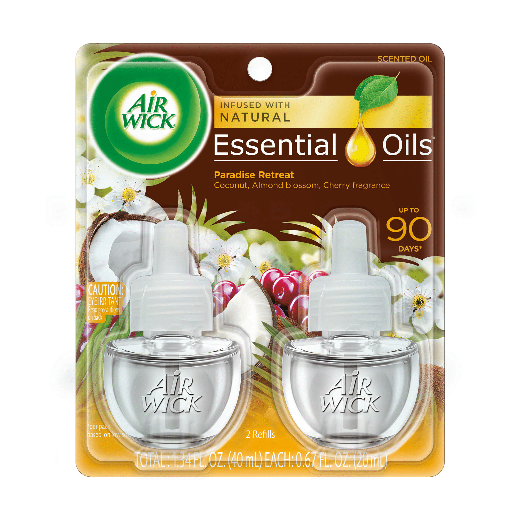 Air Wick Plug-In Scented Oil Air Freshener Refills, White Gardenia and Plumeria (White, 2 Count) 22dfu