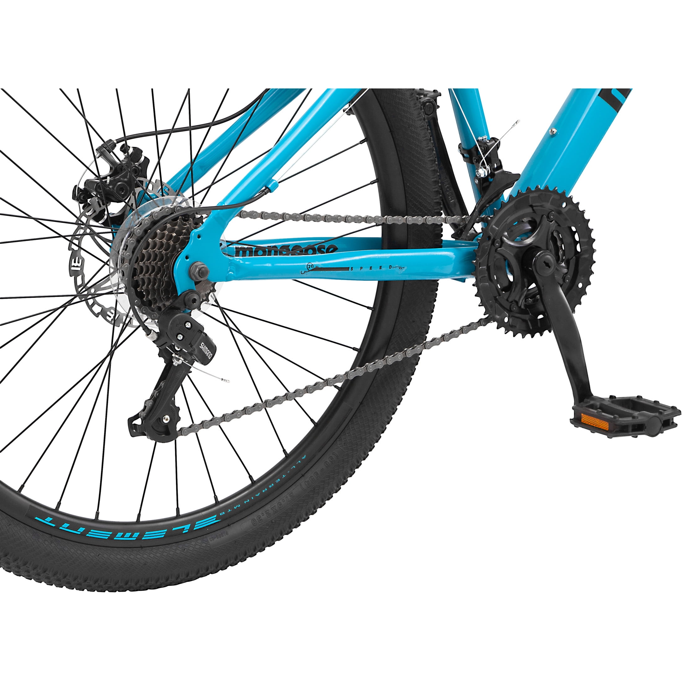 Mongoose Grafton Mountain Bike (Blue, 27.5 in Wheel, 21 Speed) ku582