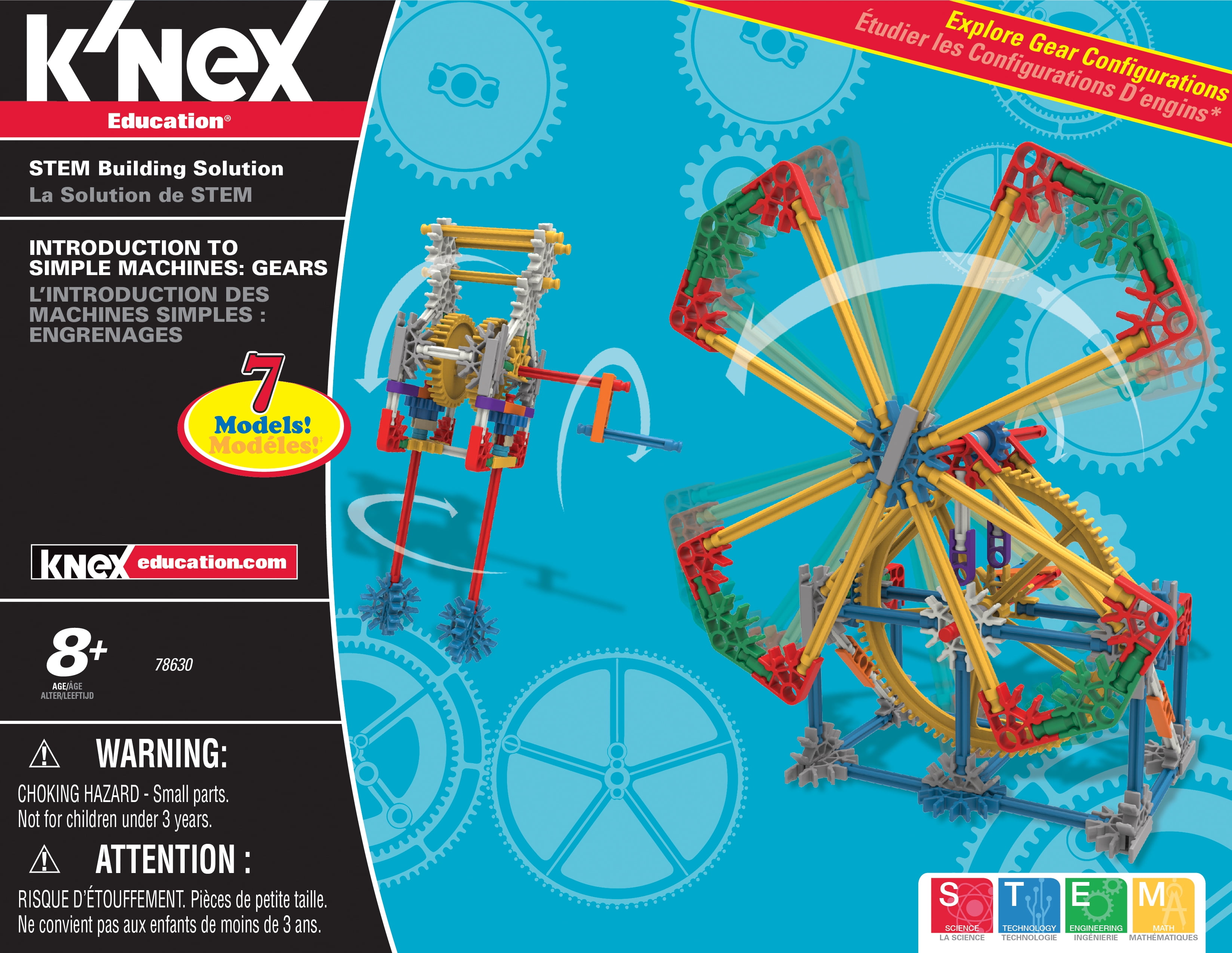 K'NEX Education Intro to Simple Machines Gears Set (198 Pieces) 2kzgg