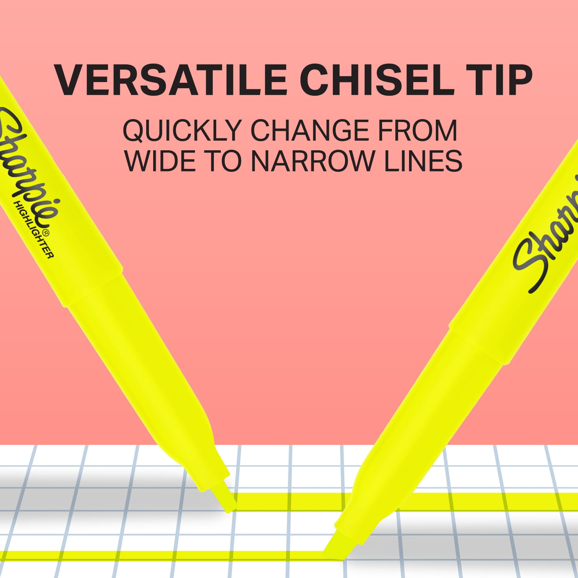 Sharpie Pocket Highlighters, Chisel Tip, Smear-Resistant Ink (Fluorescent Yellow, 12 Count) u45yv - Image 4