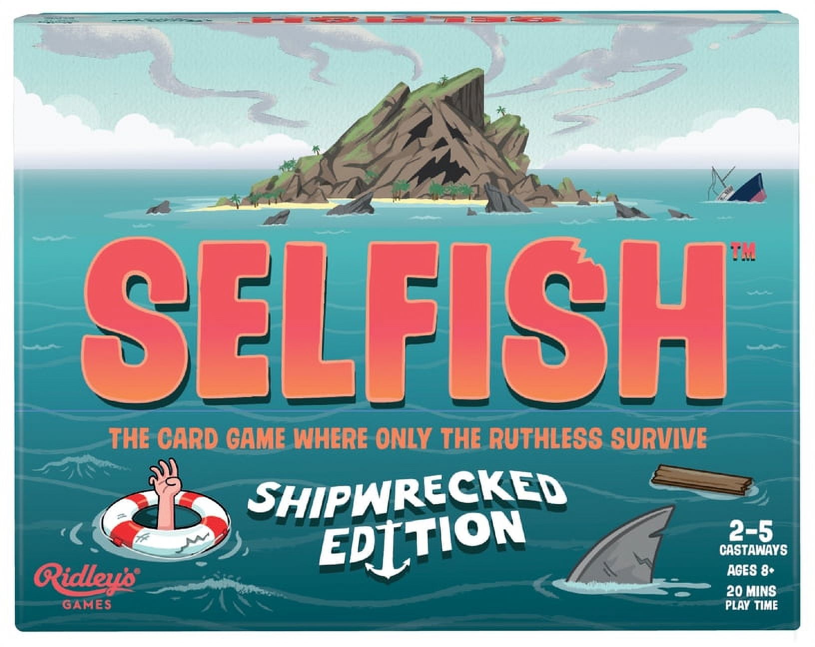 Ridley's Selfish: Shipwrecked Edition Card Game (Strategy Survival Game, 1 Pack) q8cs5