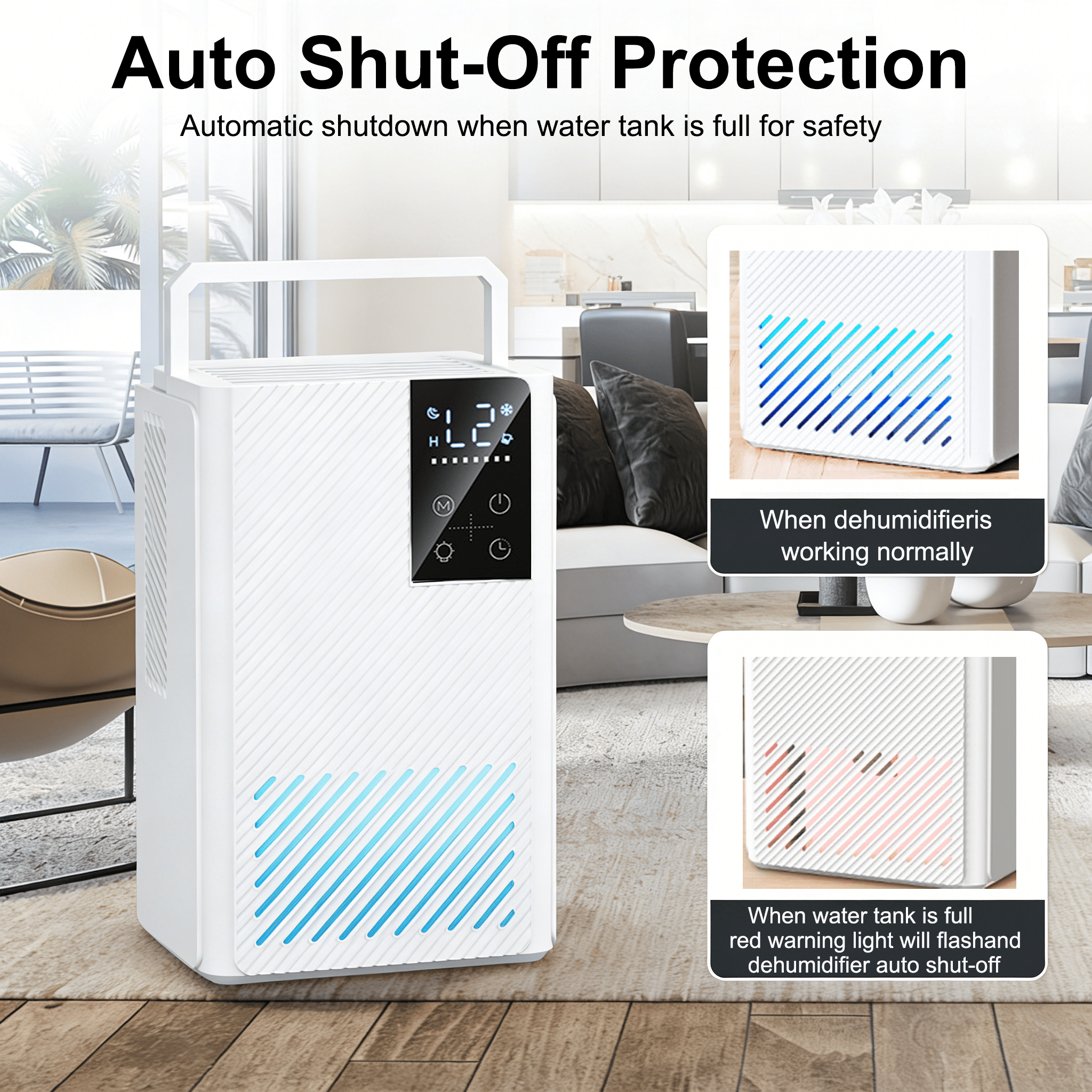 QUNCWL Small Dehumidifier for Home Bedroom Bathroom (White, 67 oz) y0a8s