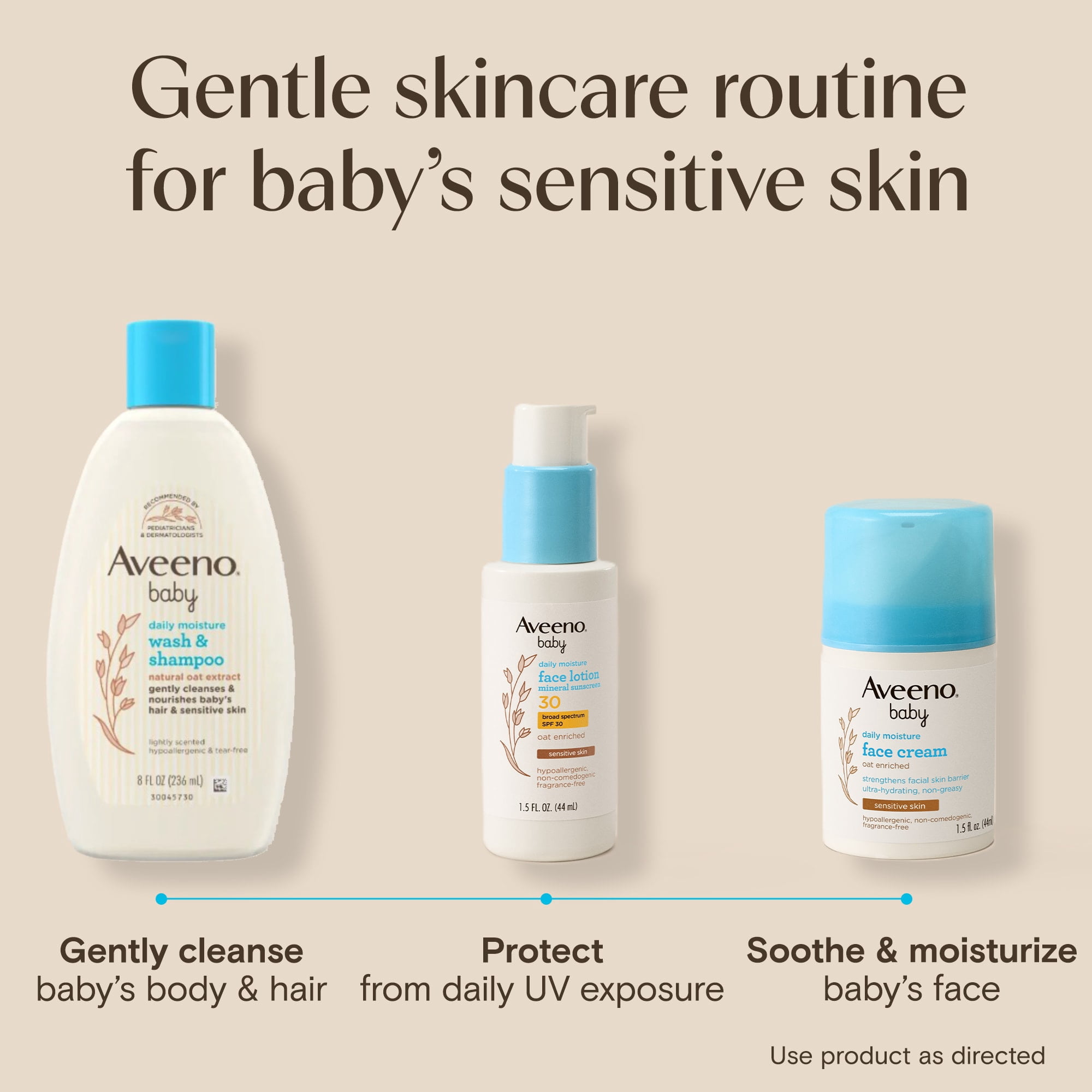 Aveeno Baby Daily Moisture Face Cream for Sensitive Skin (Fragrance-Free, 1.5 oz) 1moez