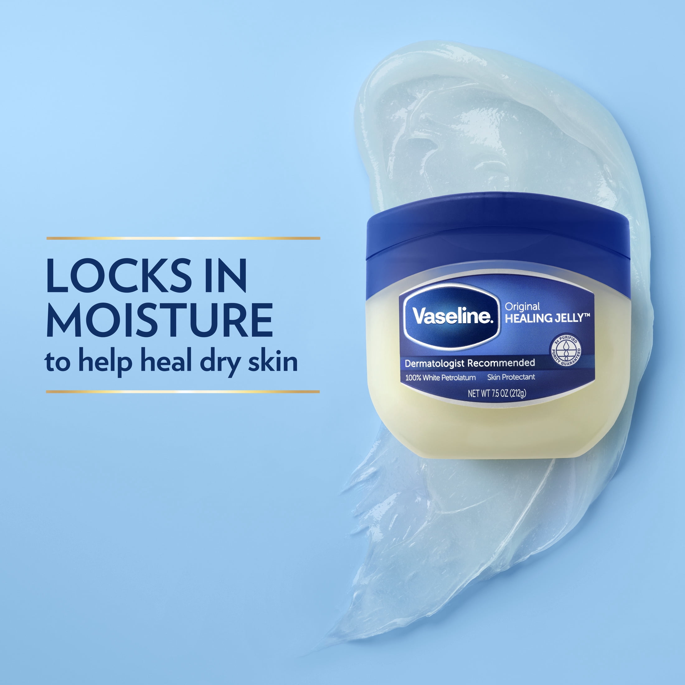 Vaseline Healing Jelly Original Skin Protectant for Dry Skin and Eczema Relief (Clear, 13 oz) gzfrx