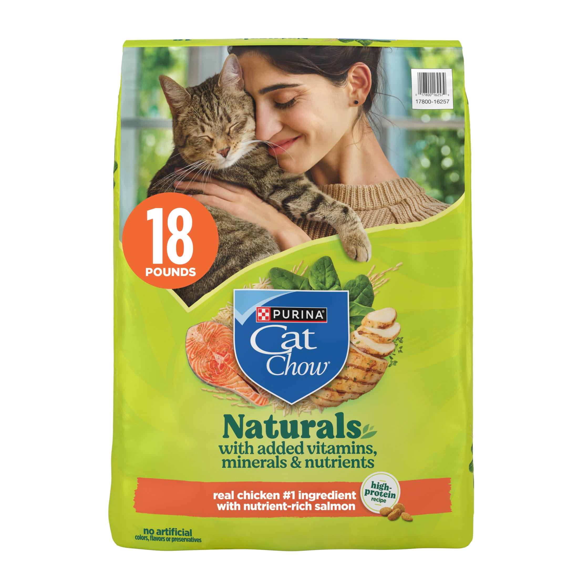 Purina Cat Chow Naturals Dry Cat Food, Chicken and Salmon Recipe (18 lb) fncso
