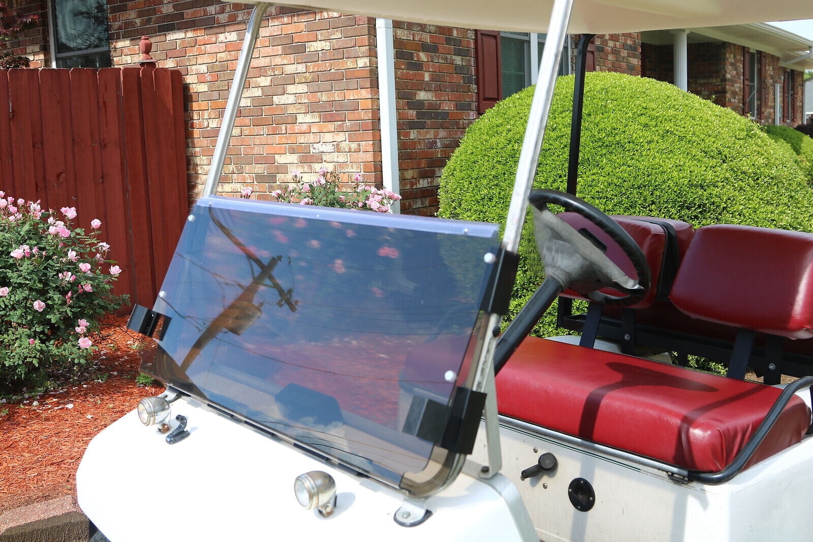 Kojem Folding Golf Cart Windshield for Club Car DS 1982-2000.5 (Tinted, 39.25 in x 36.75 in) s9mnk