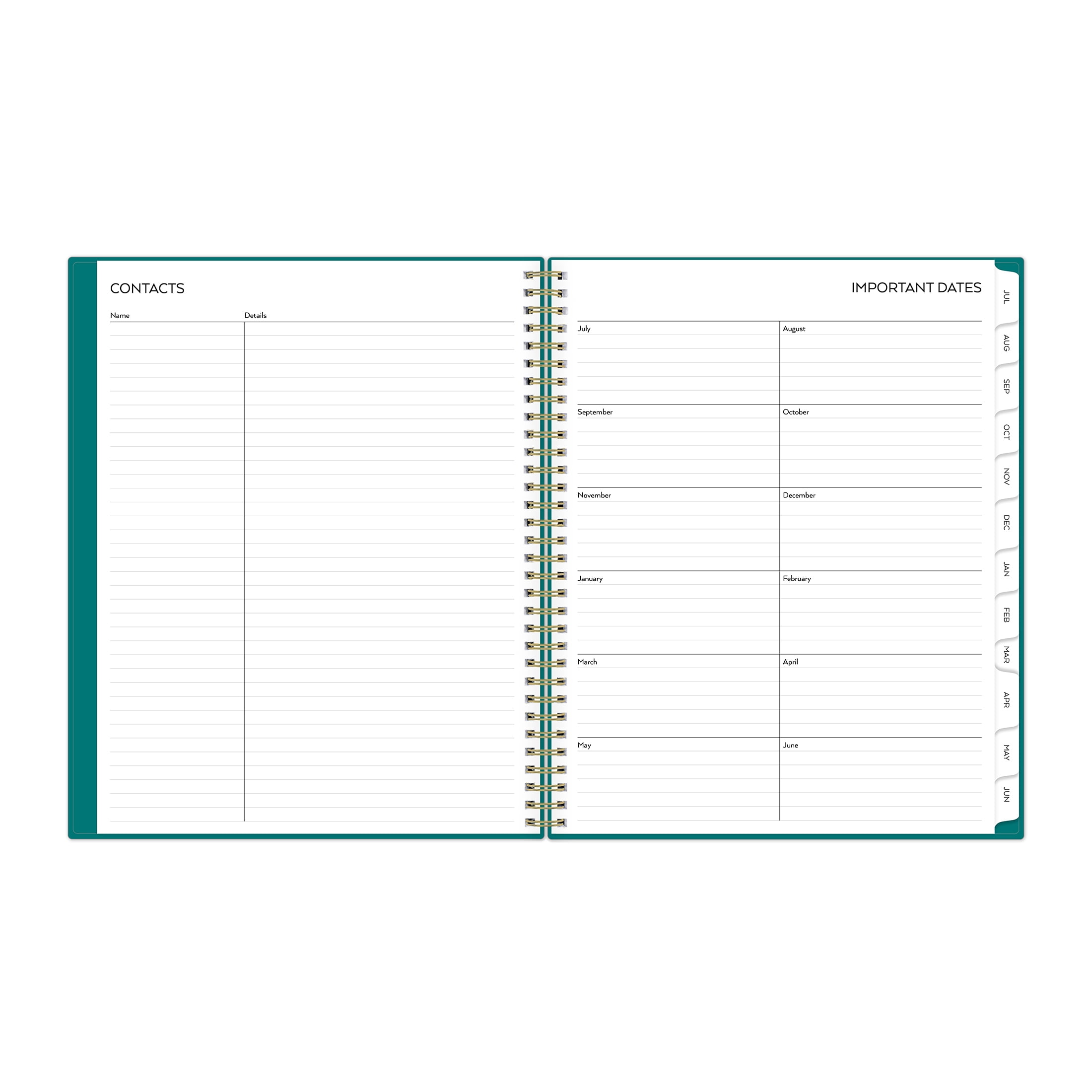 Pen+Gear 15-Month Academic Planner, Monthly and Weekly Layout, Professional Organizer (Teal, 8.5 in x 11 in) xyqgg