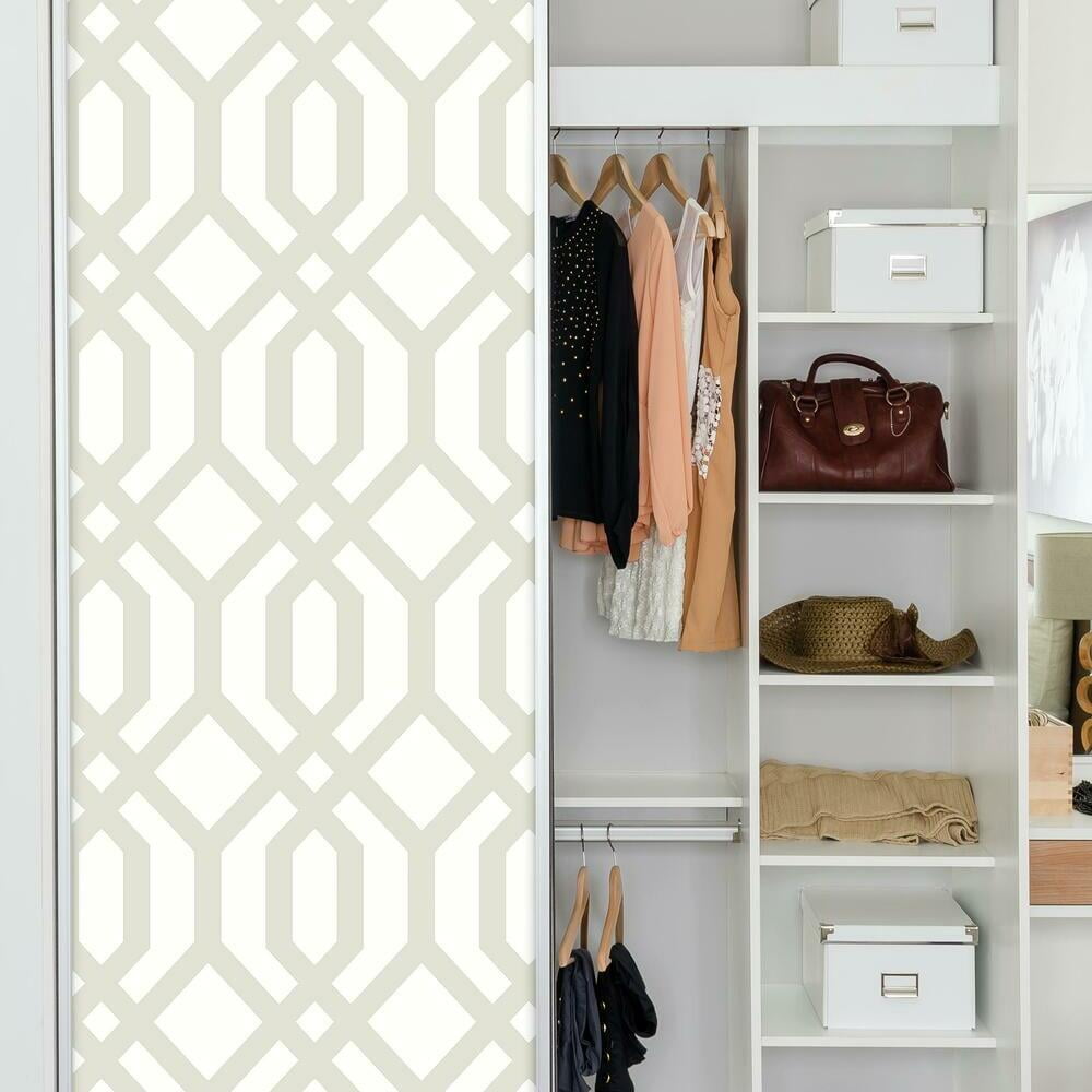 RoomMates Gazebo Lattice Peel and Stick Wallpaper (Blue, 20.5 in x 16.5 ft) 9reau