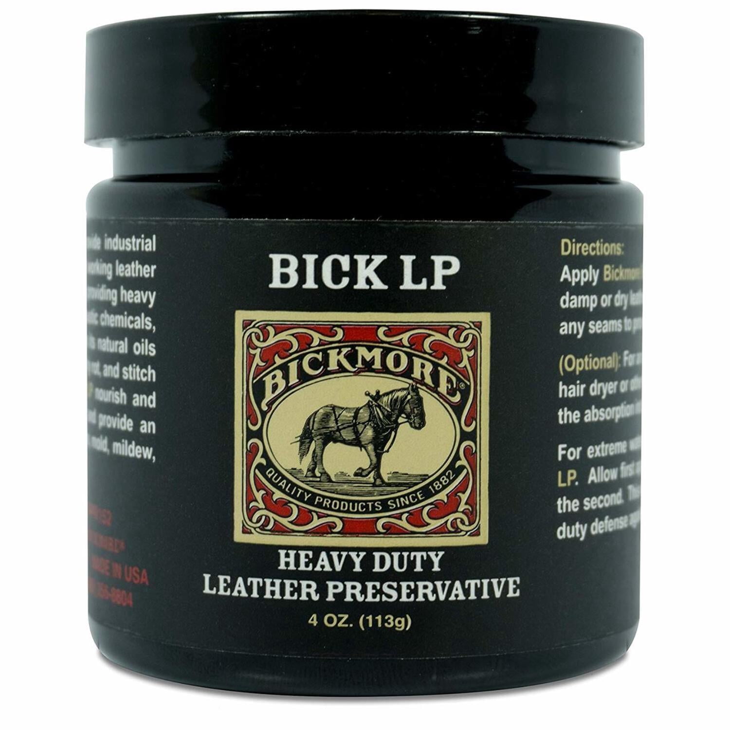Bickmore Leather Conditioner and Restorer Balm (Heavy Duty Leather Preservative, 4 oz) 0lb07